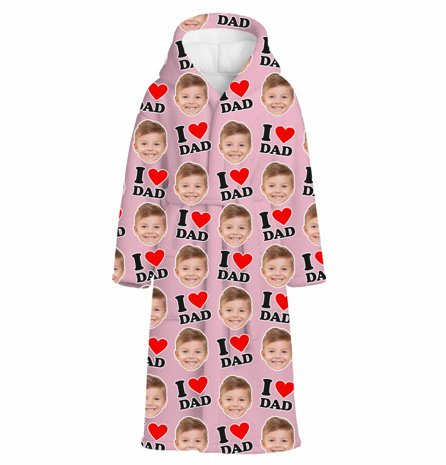 I Heart Dad Custom Robe