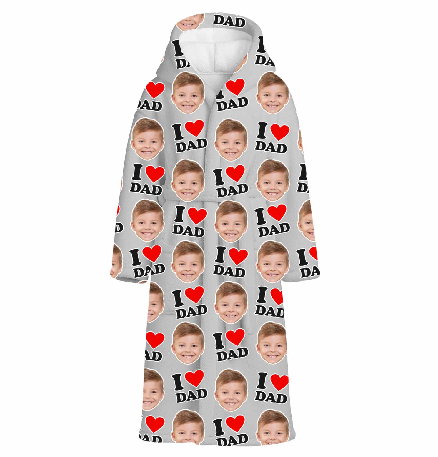 I Heart Dad Custom Robe