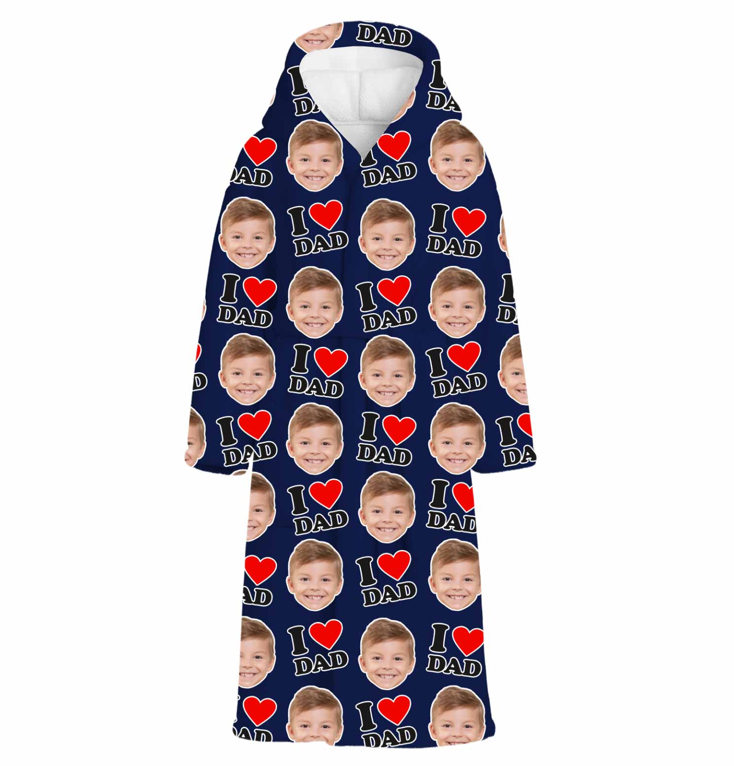 I Heart Dad Custom Robe