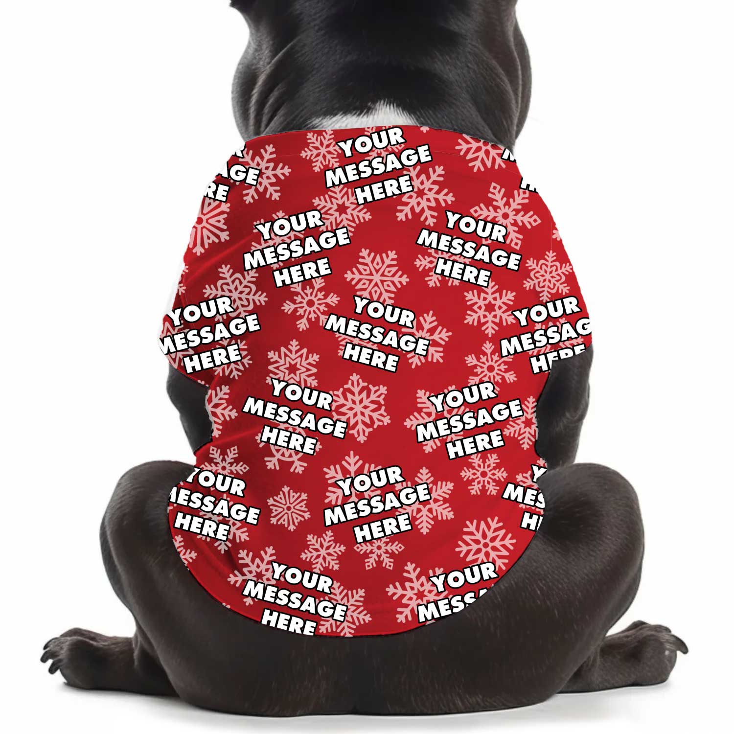 Custom Message Christmas Snowflake Personalized Dog T Shirt