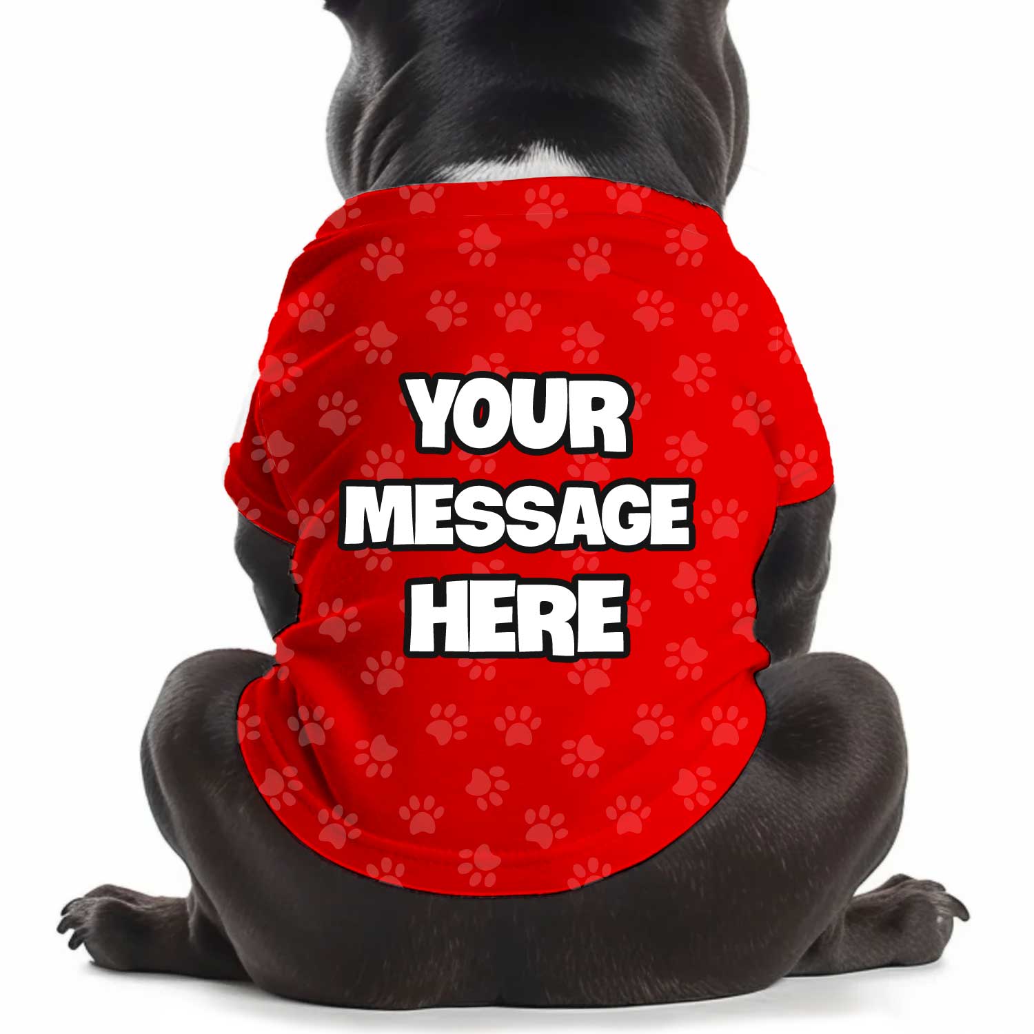 Custom Message Personalized Dog T Shirt