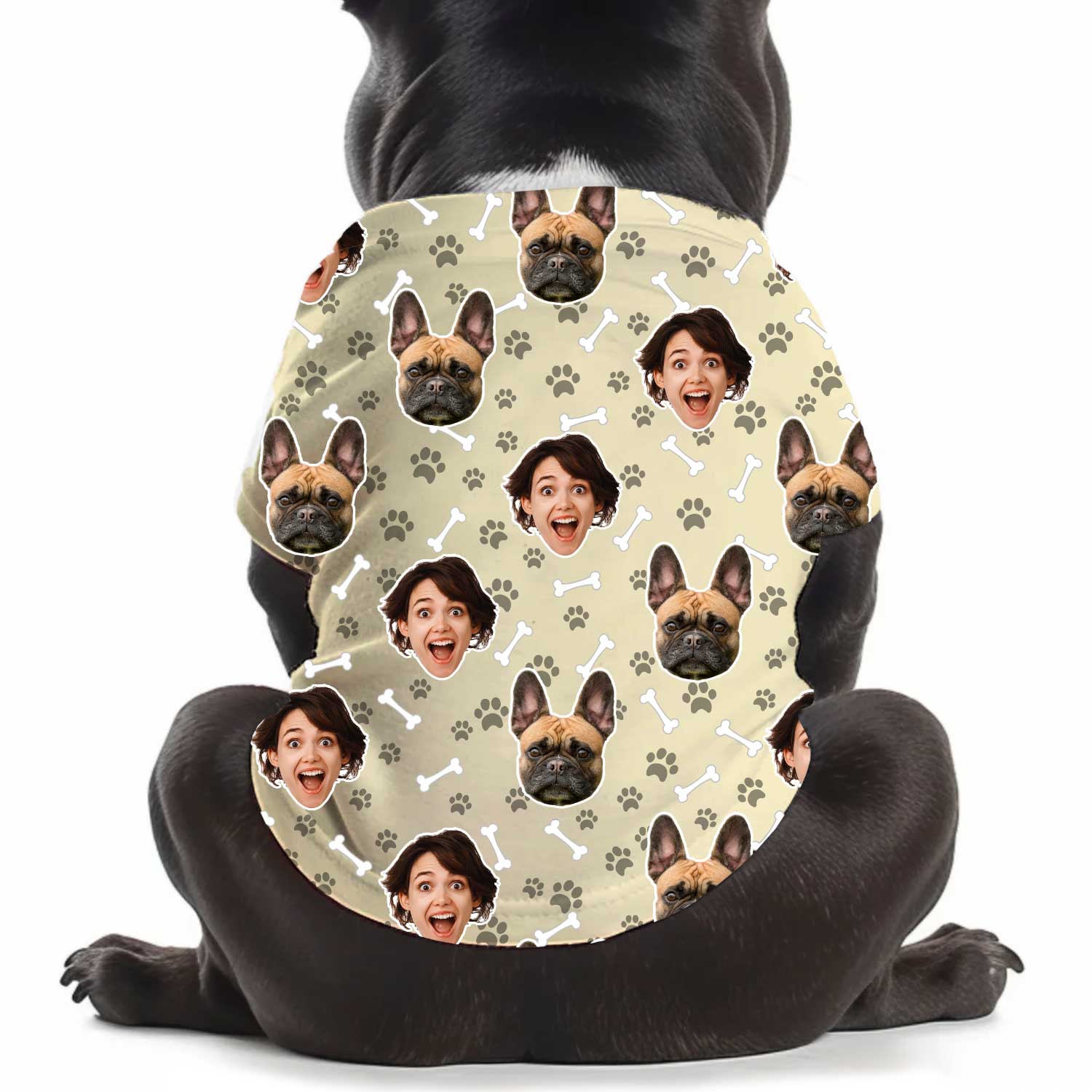 Dogzy Pattern Personalized Dog T Shirt