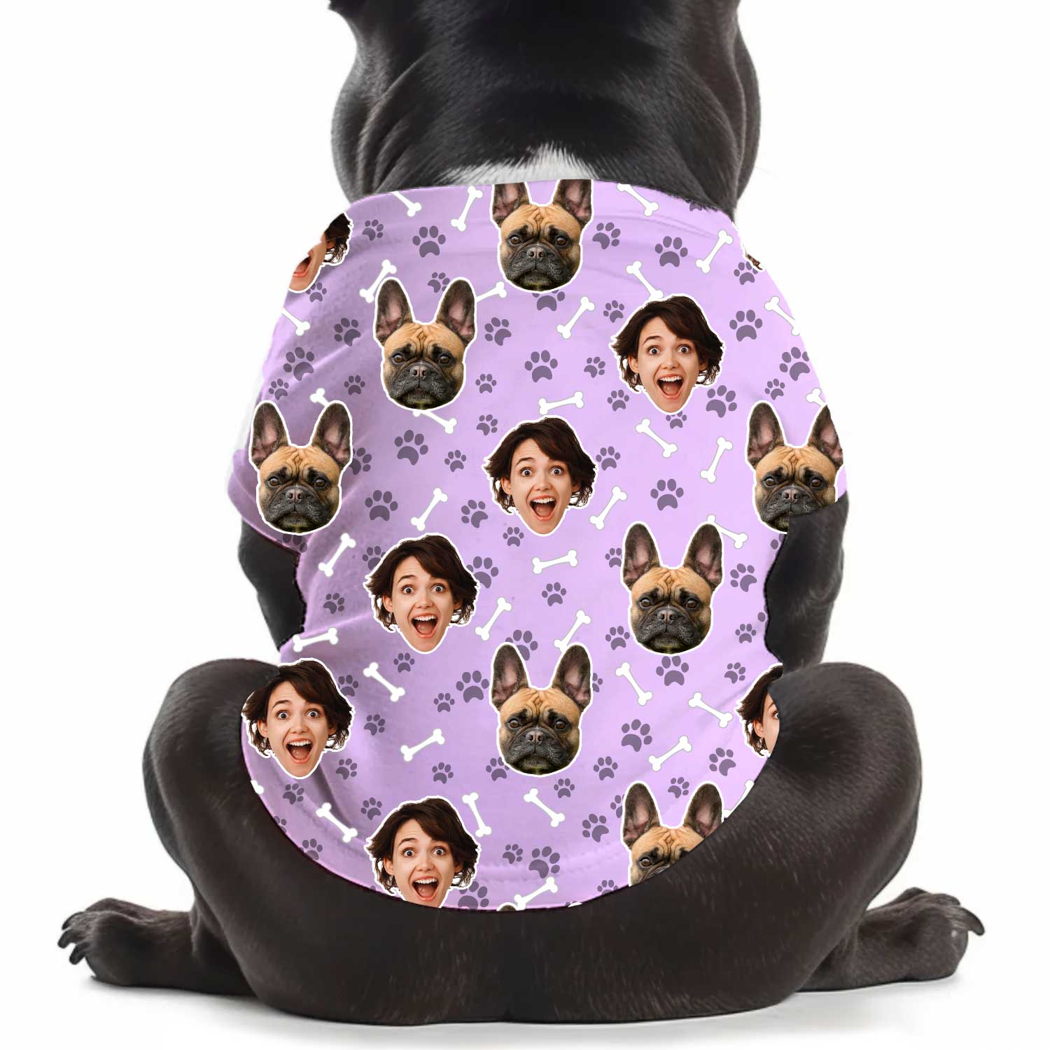 Dogzy Pattern Personalized Dog T Shirt