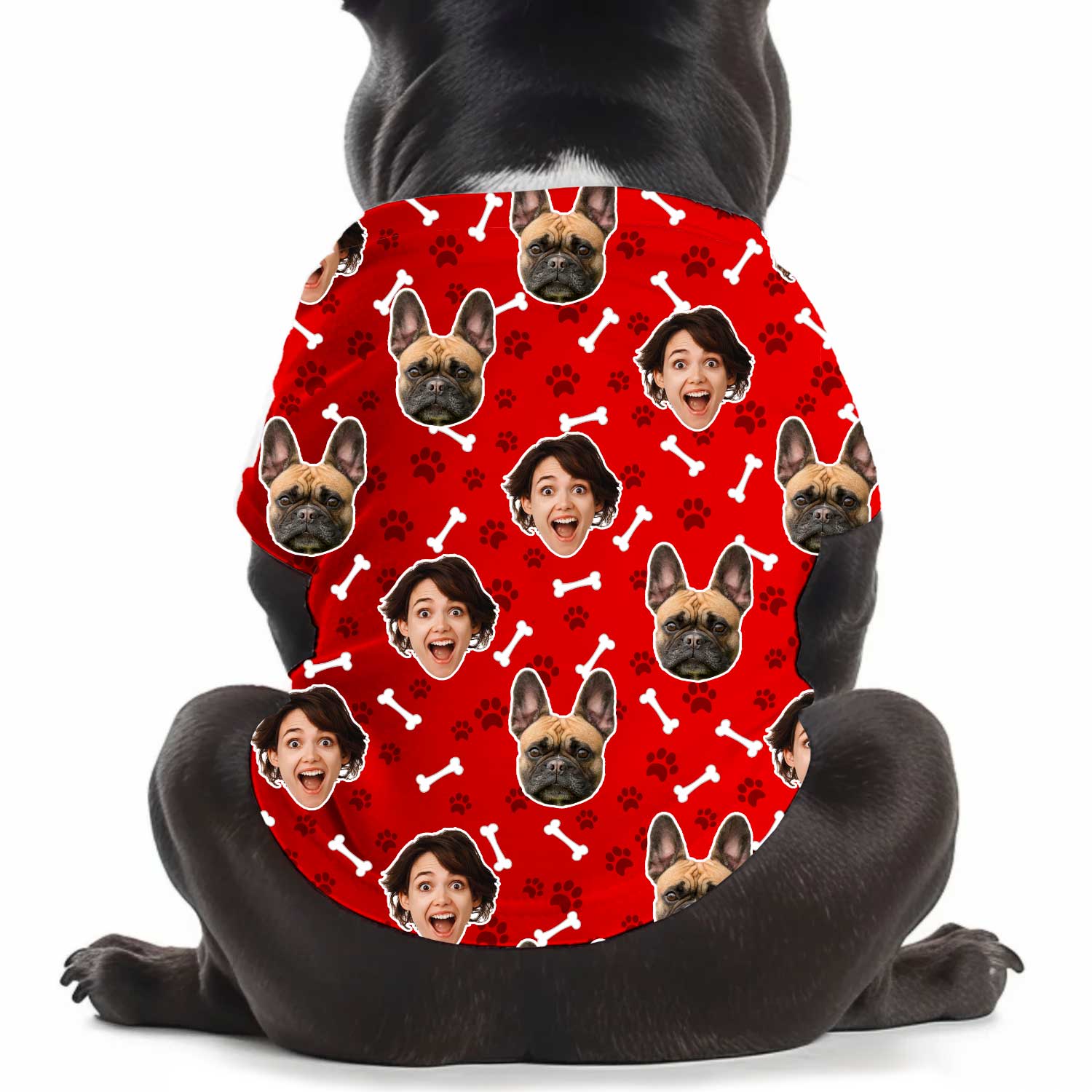 Dogzy Pattern Personalized Dog T Shirt