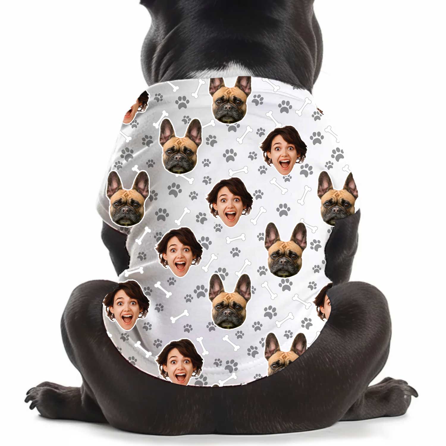 Dogzy Pattern Personalized Dog T Shirt