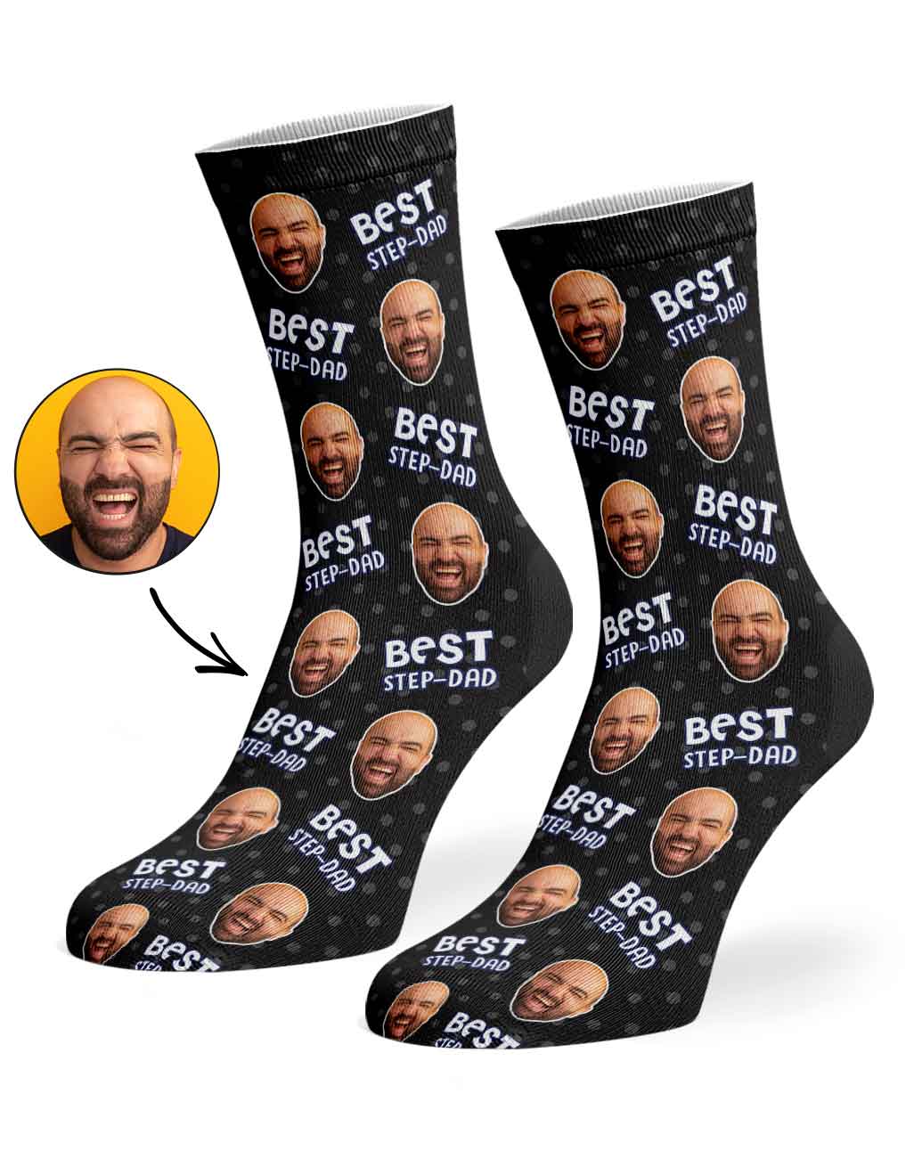 Best Step-Dad Custom Socks