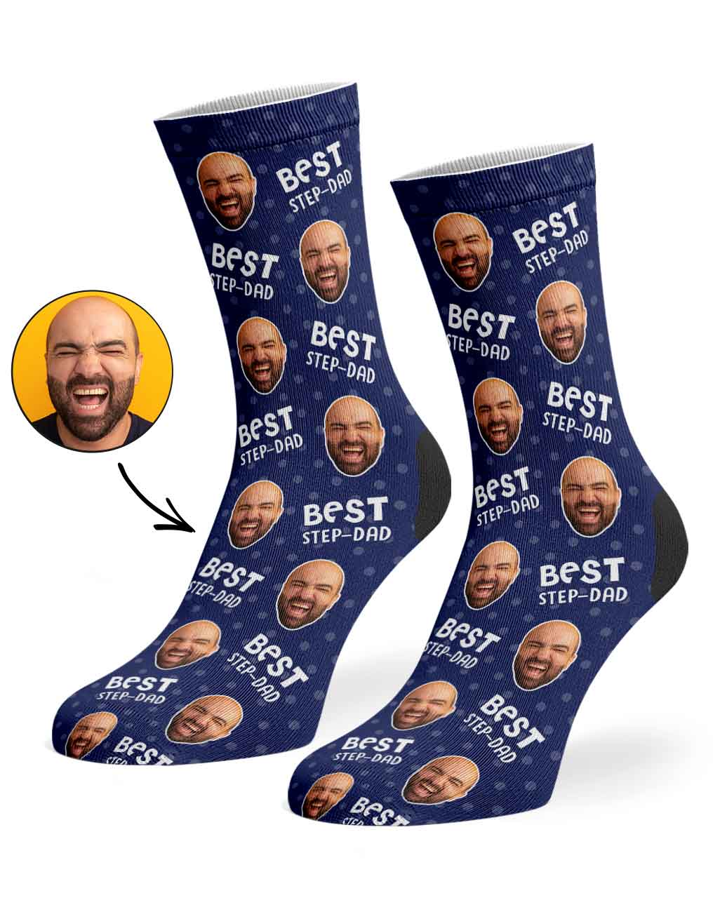 Best Step-Dad Custom Socks