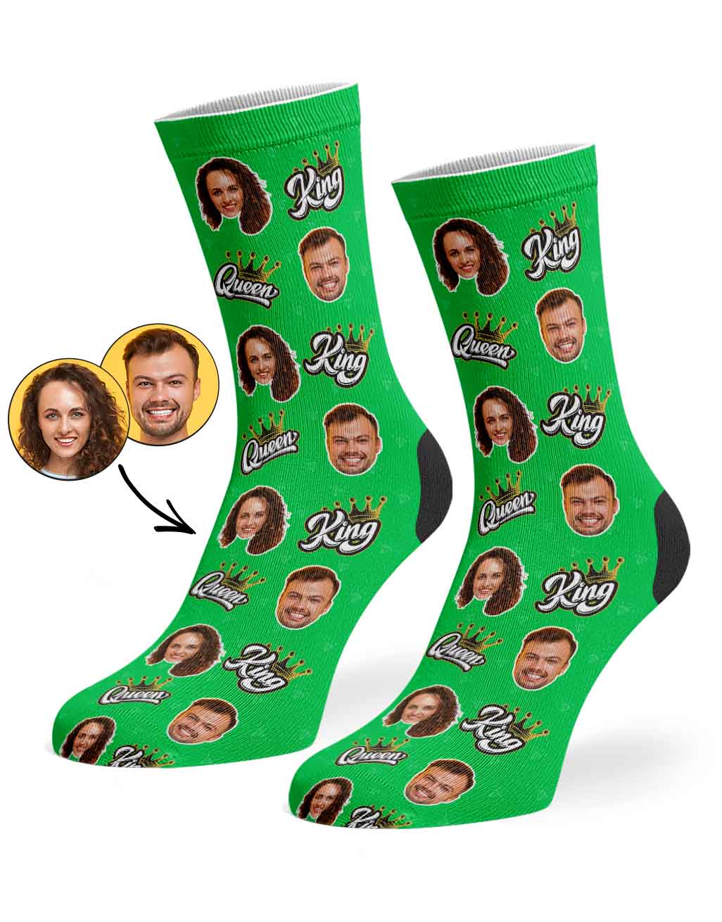 King & Queen Custom Socks