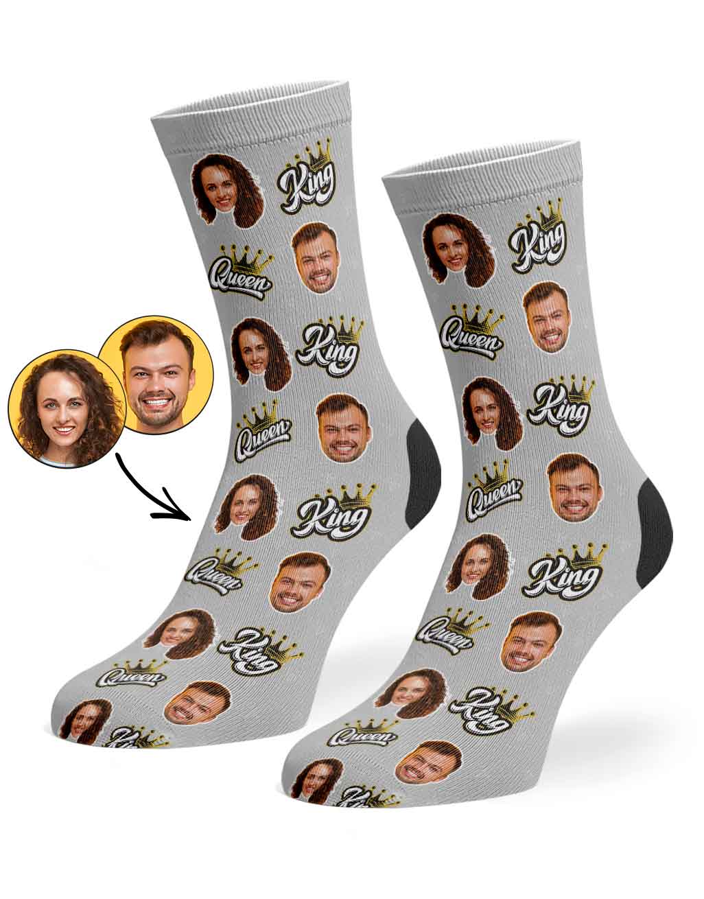 King & Queen Custom Socks