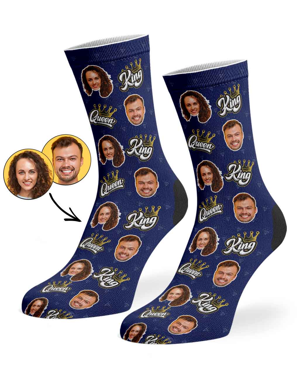 King & Queen Custom Socks
