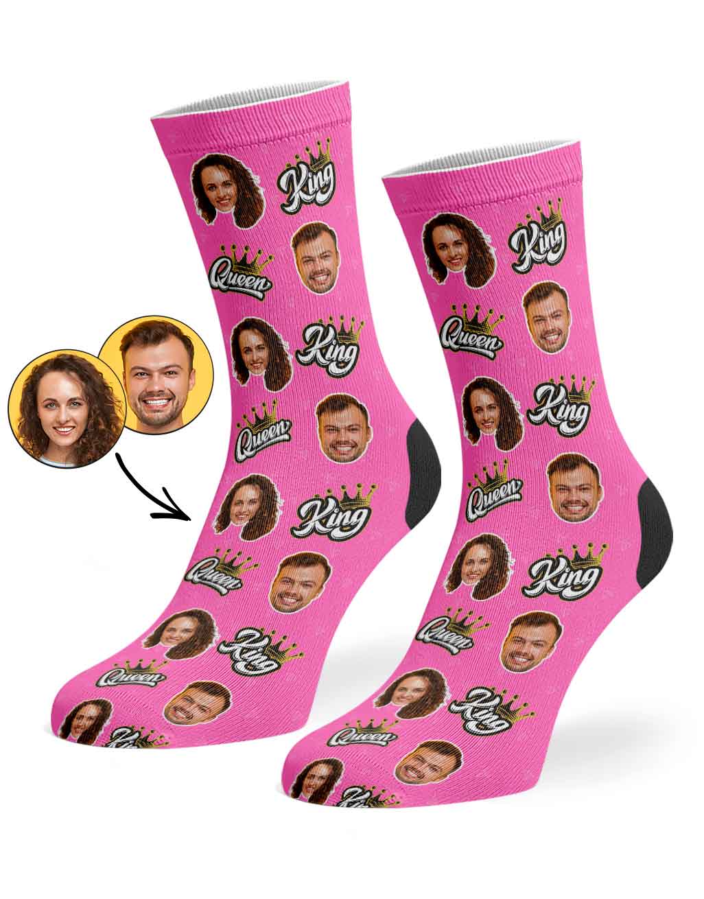King & Queen Custom Socks