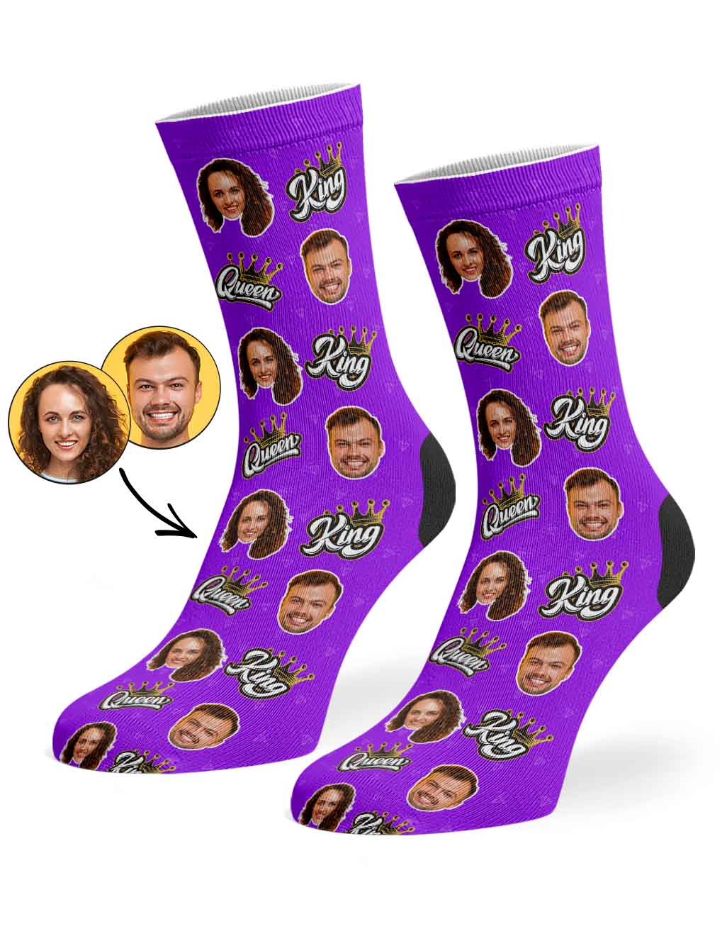 King & Queen Custom Socks