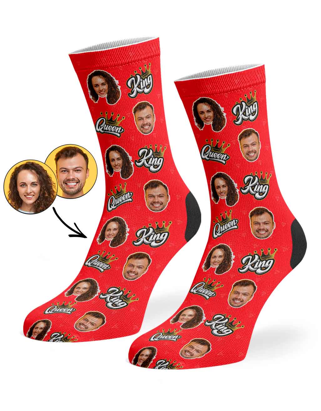 King & Queen Custom Socks