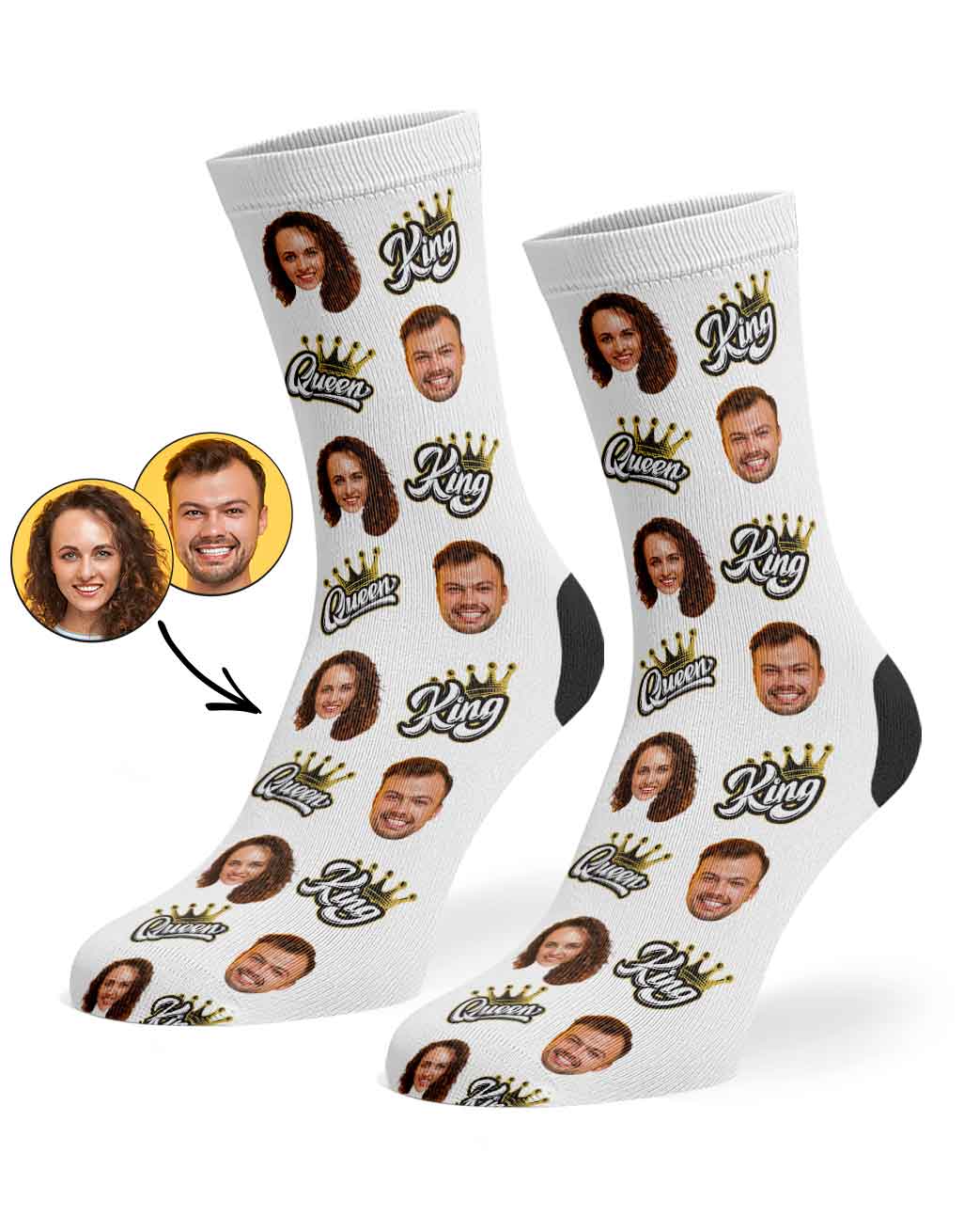 King & Queen Custom Socks