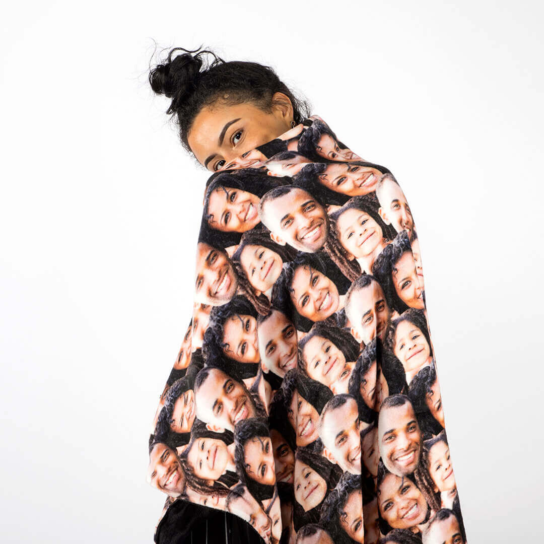 personalized blanket featuring your face