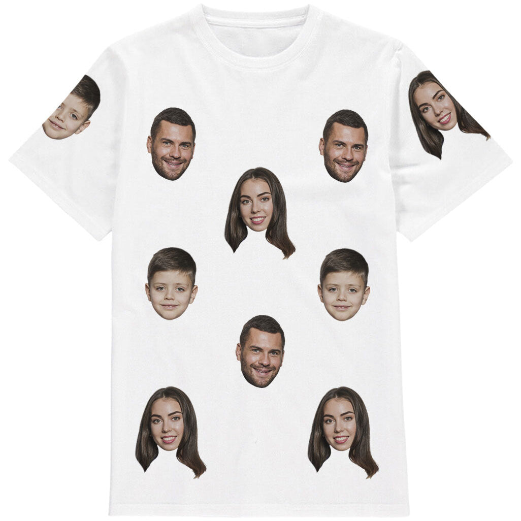 family face t shirt custom