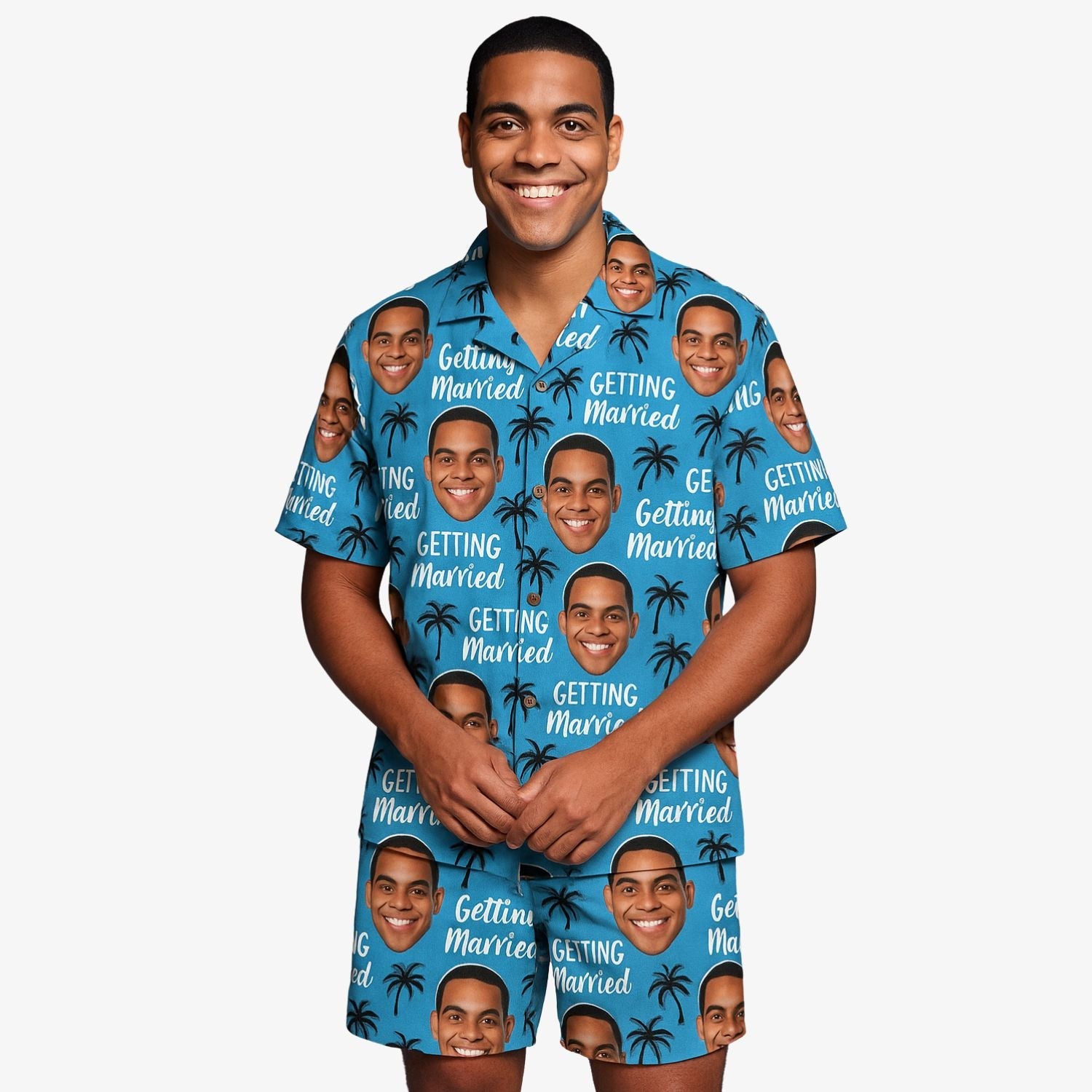 Getting Married Personalized Hawaiian Shirt Shorts Set