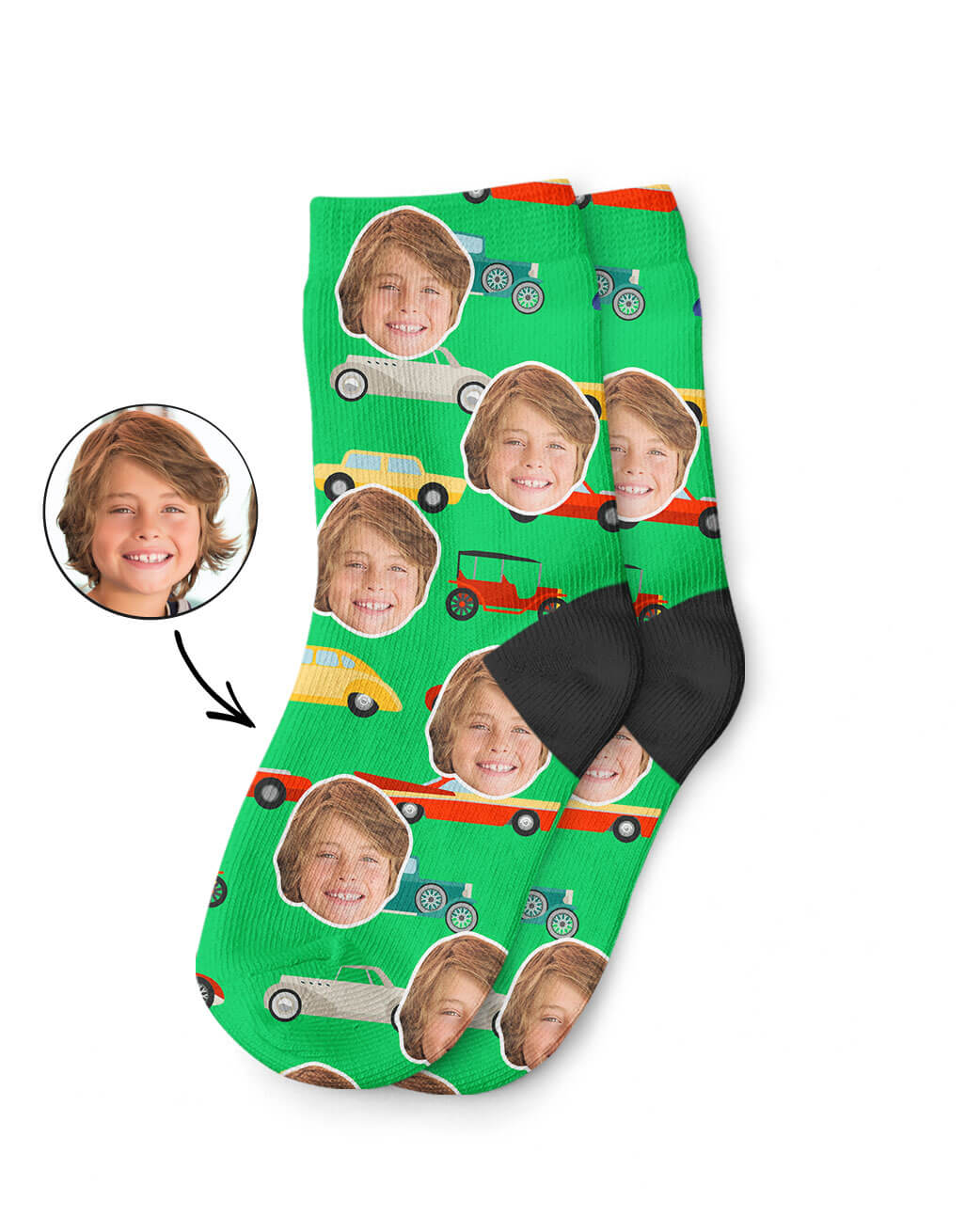Car Face Kids Socks