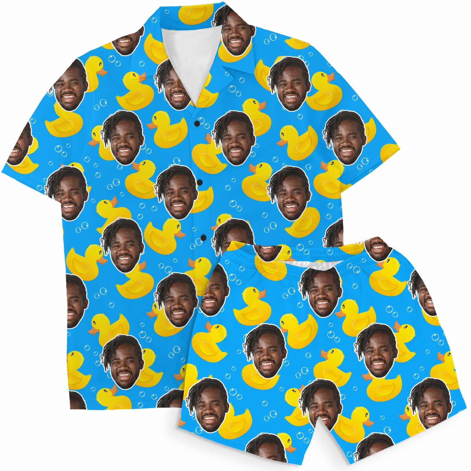 Rubber Duck Personalized Hawaiian Shirt Shorts Set