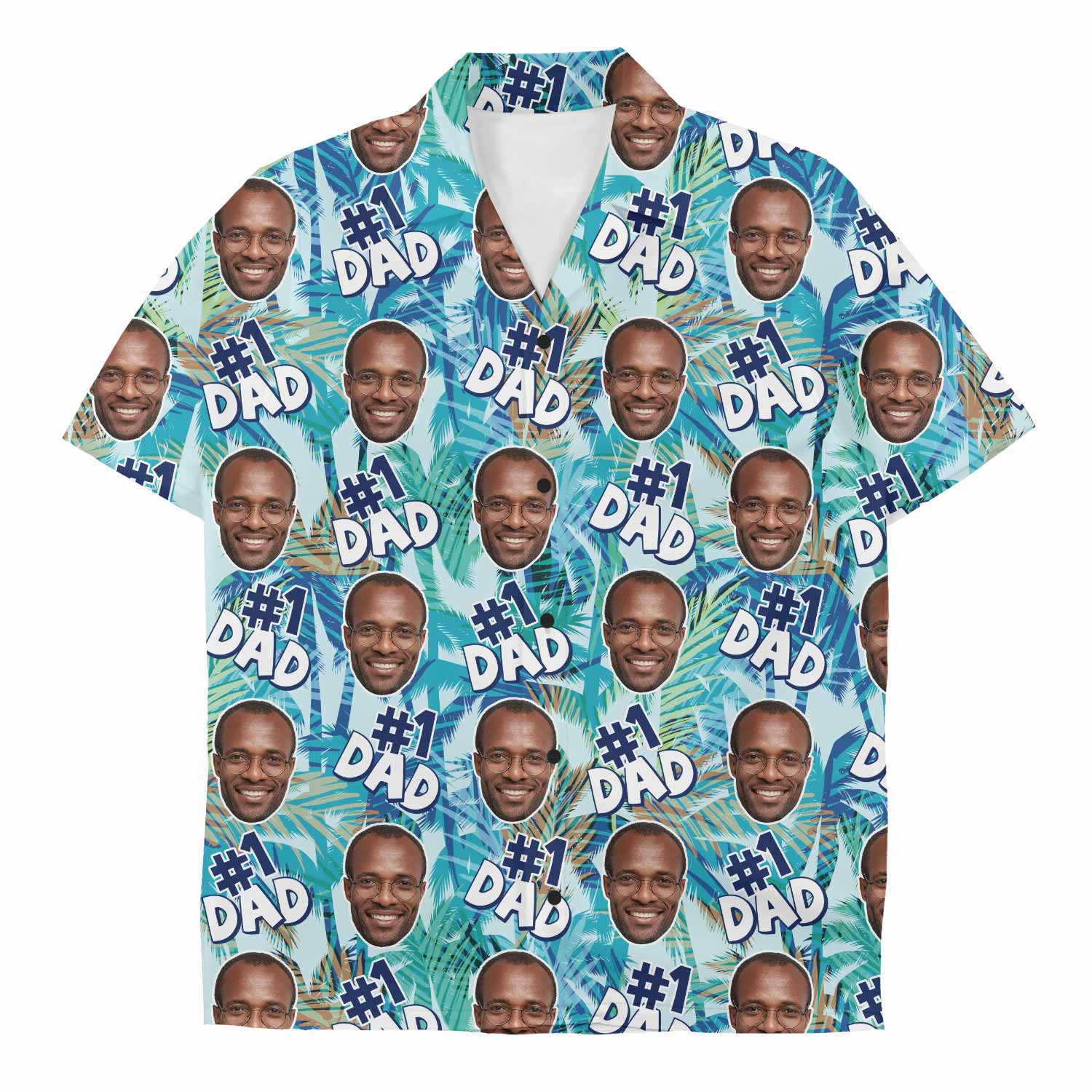 #1 Dad Custom Hawaiian Shirt
