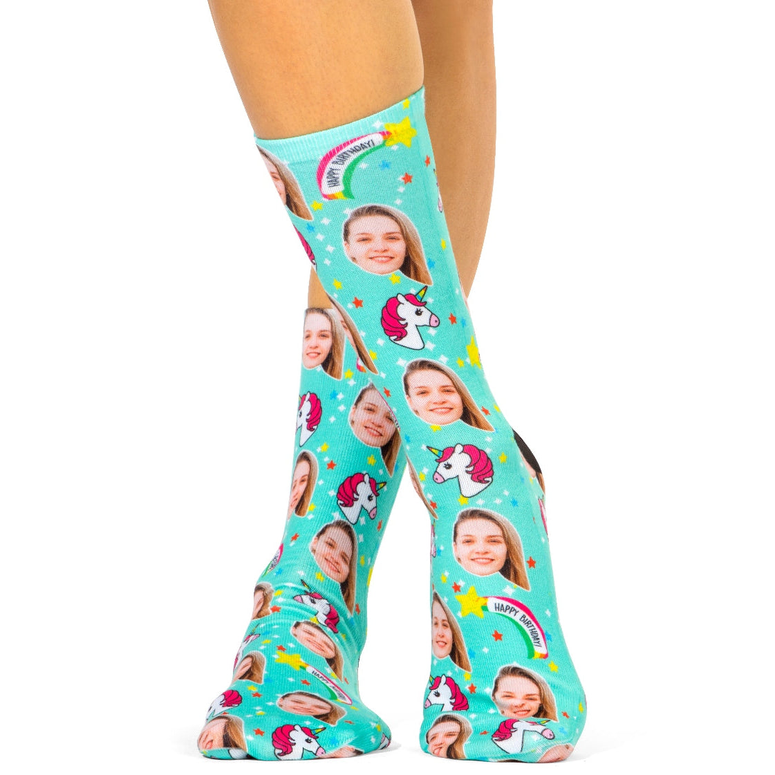 Unicorn Birthday Custom Socks
