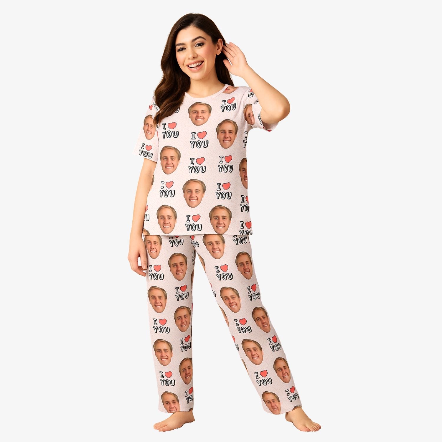 Women's I Heart You Custom Pajamas