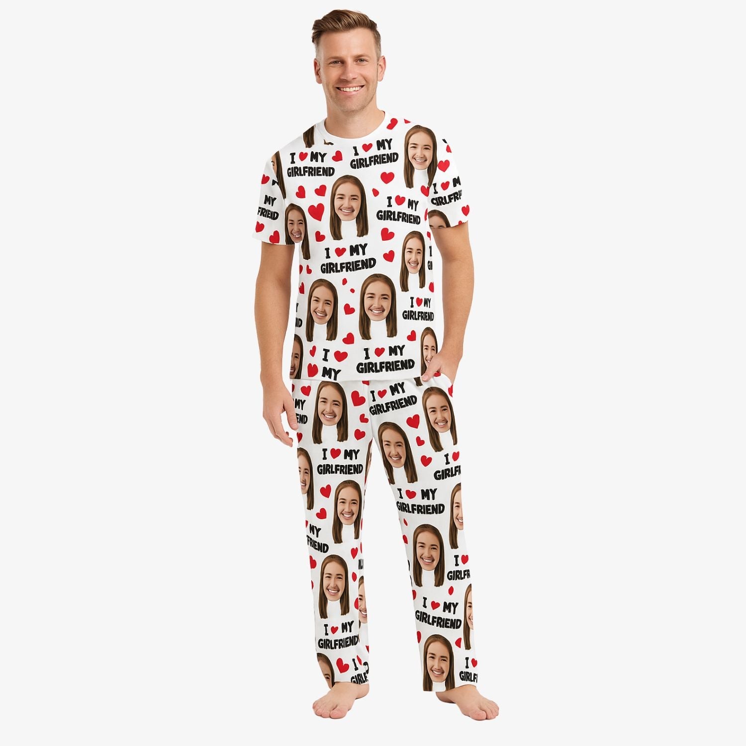 Men's I Love My Girlfriend Pajamas - Pants Set