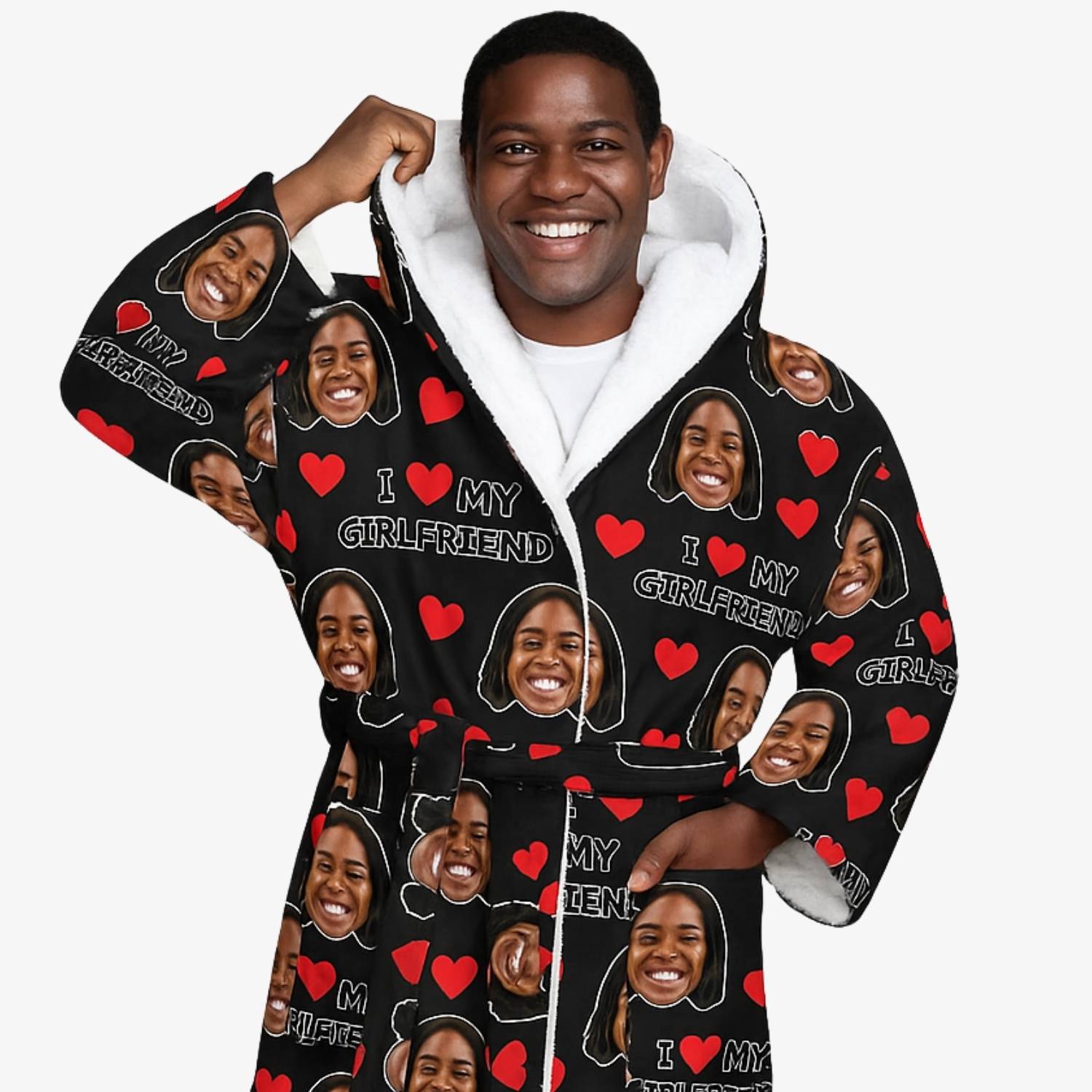 I Love My Girlfriend Custom Robe