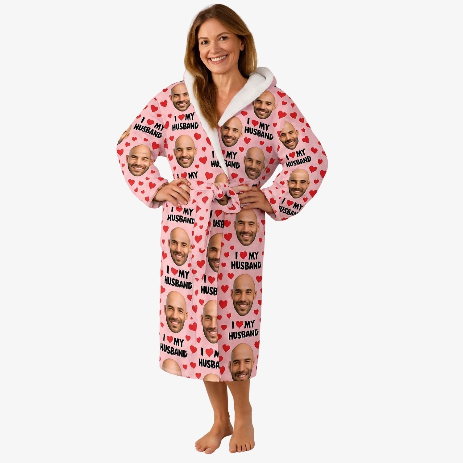 I Love My Husband Custom Robe