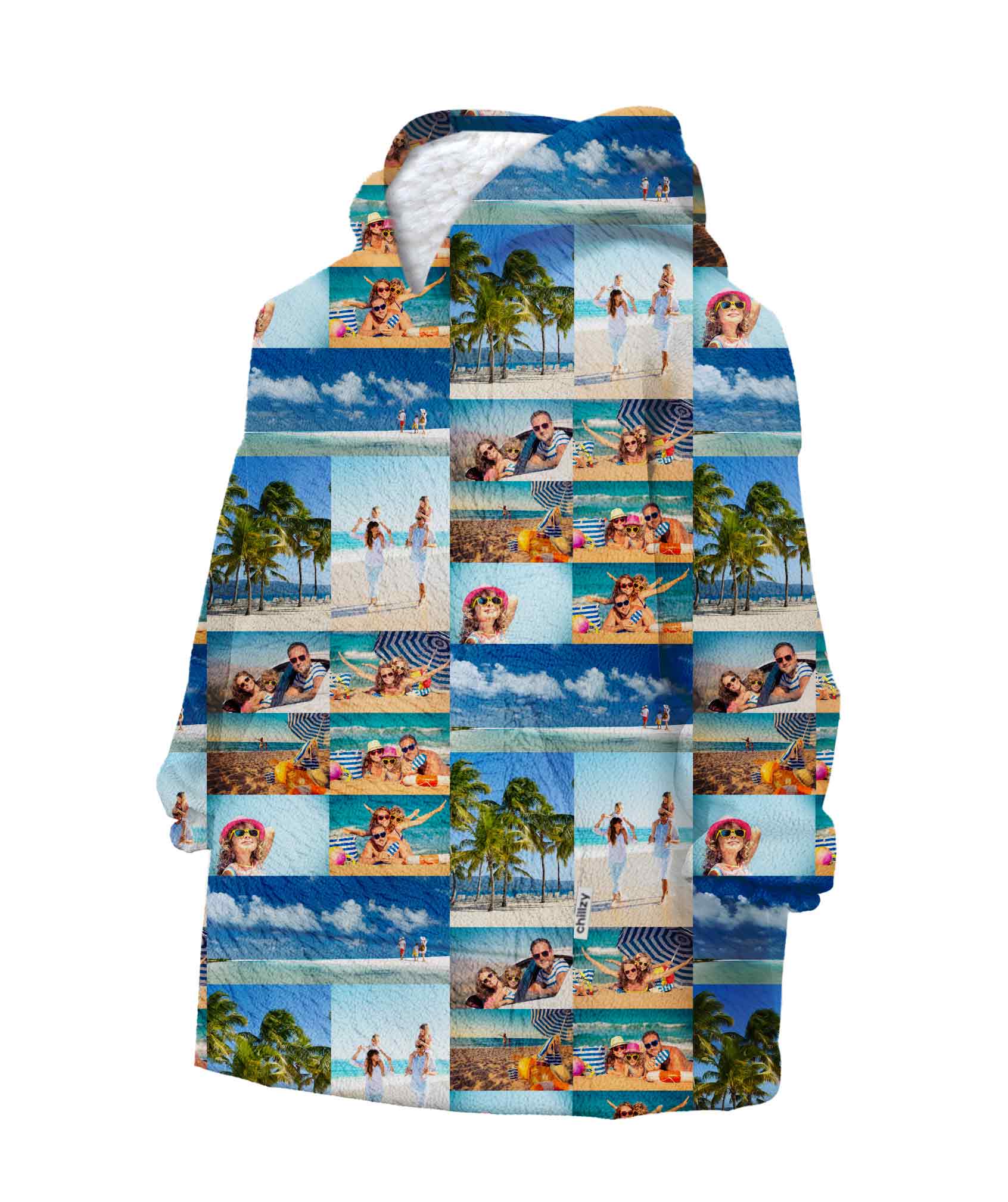 Your Photo Collag Kids Hoodie Blanket