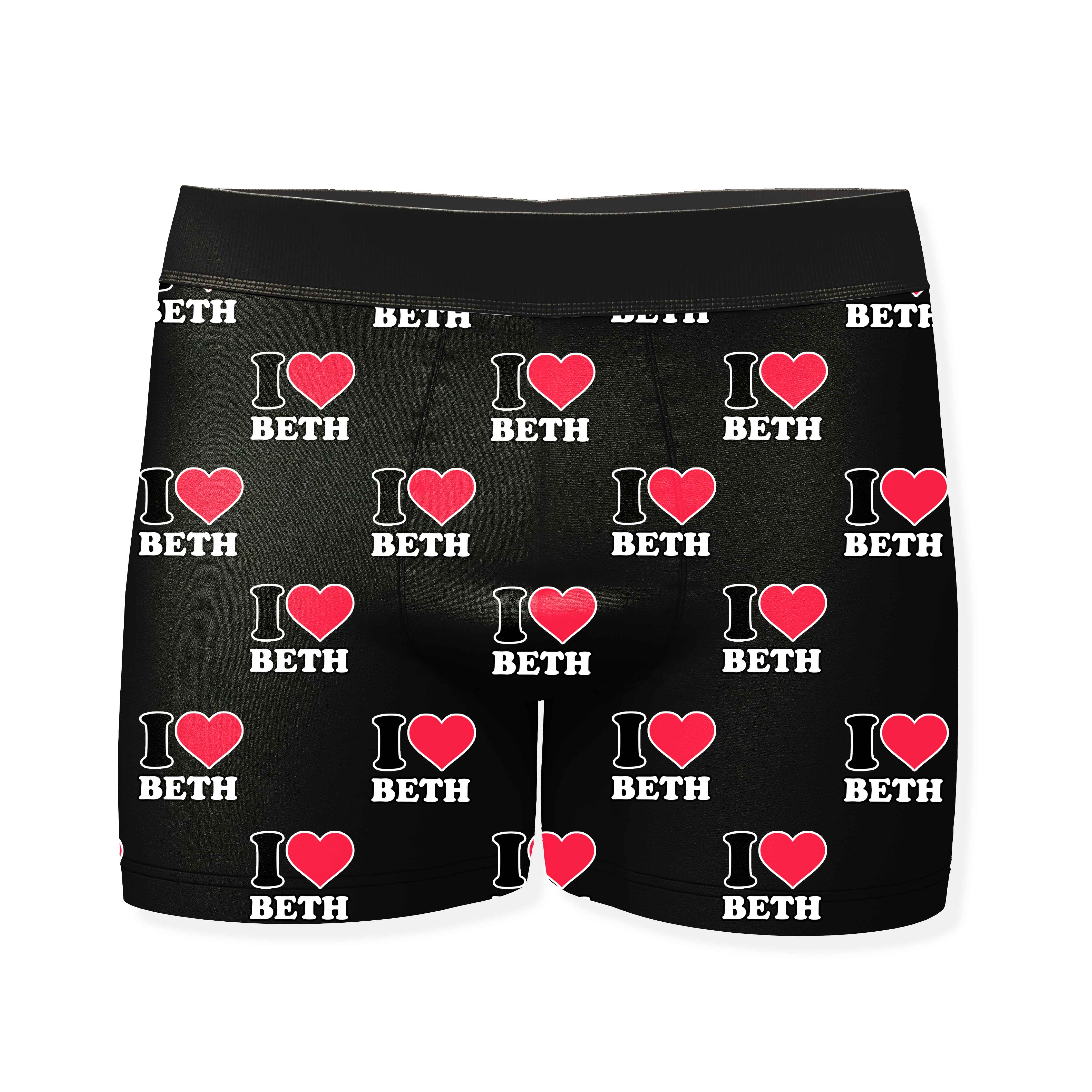 I Heart Name Personalized Boxers