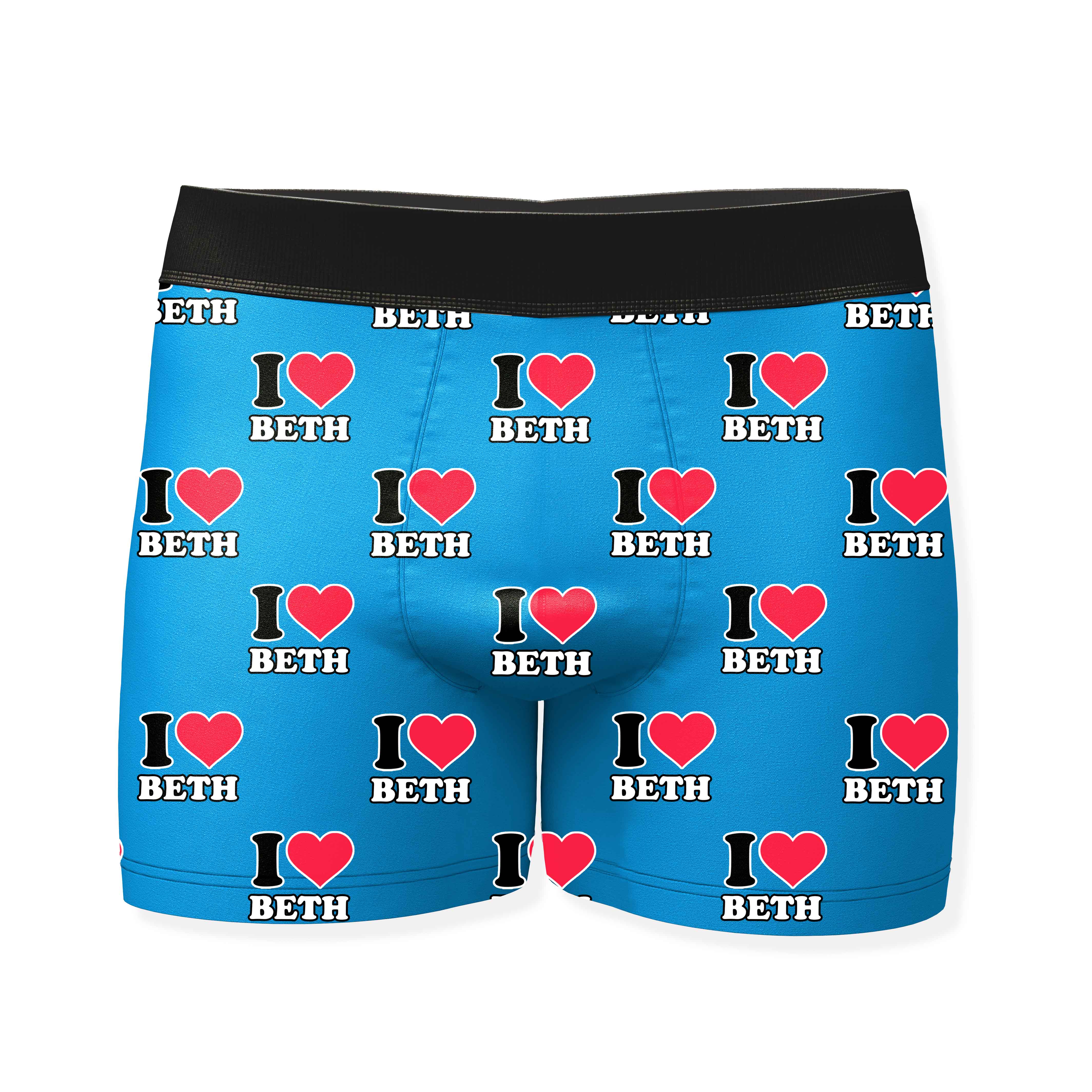 I Heart Name Personalized Boxers