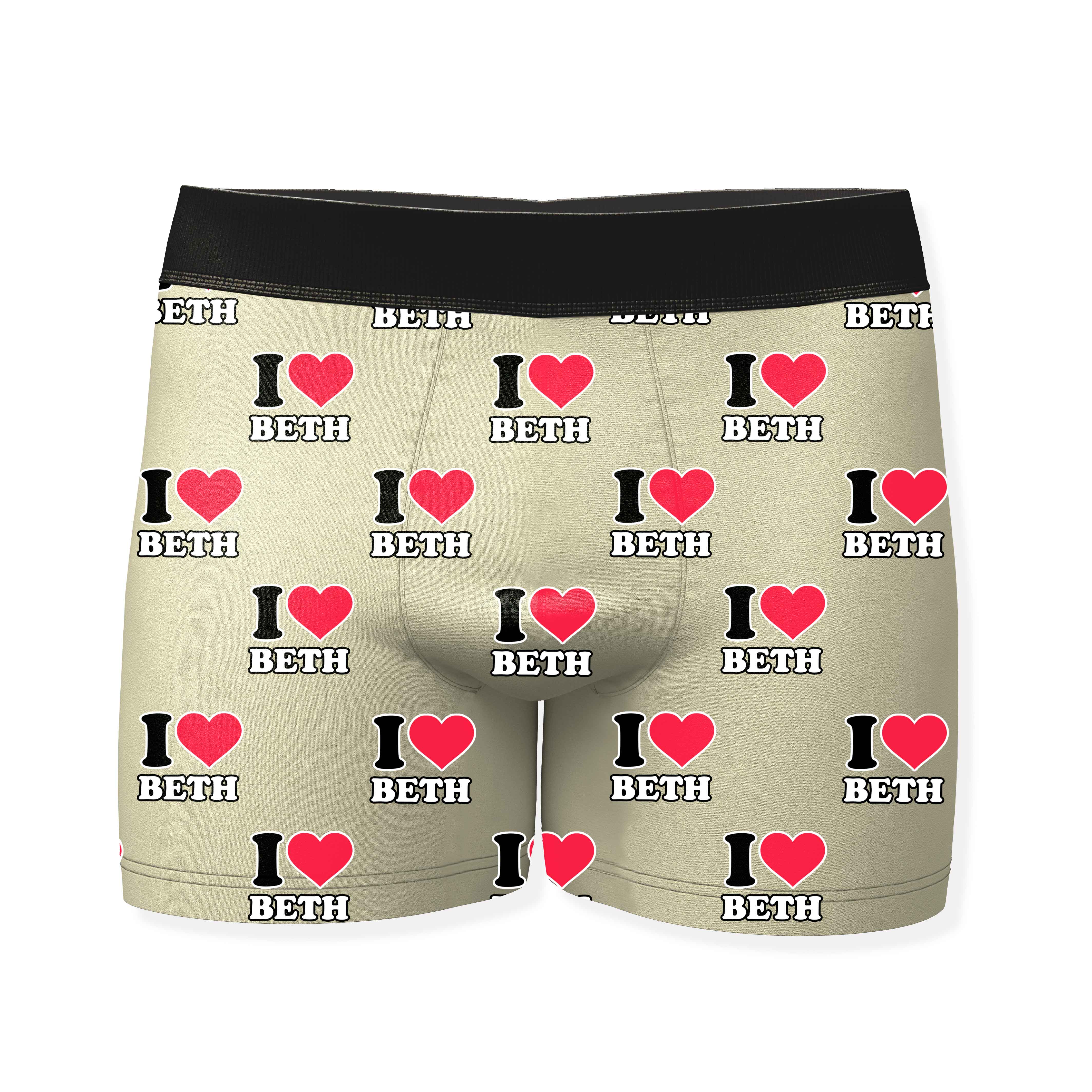 I Heart Name Personalized Boxers