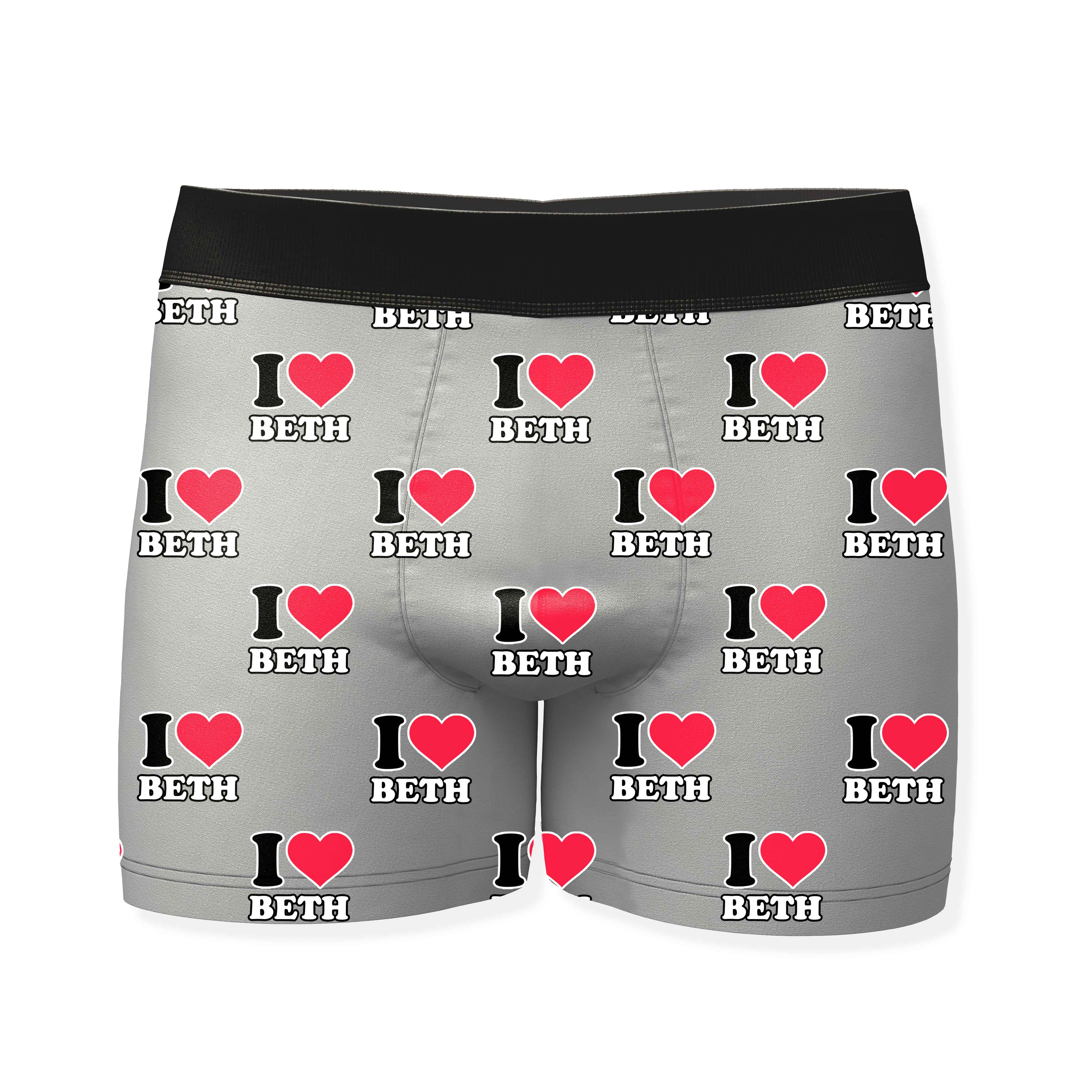 I Heart Name Personalized Boxers