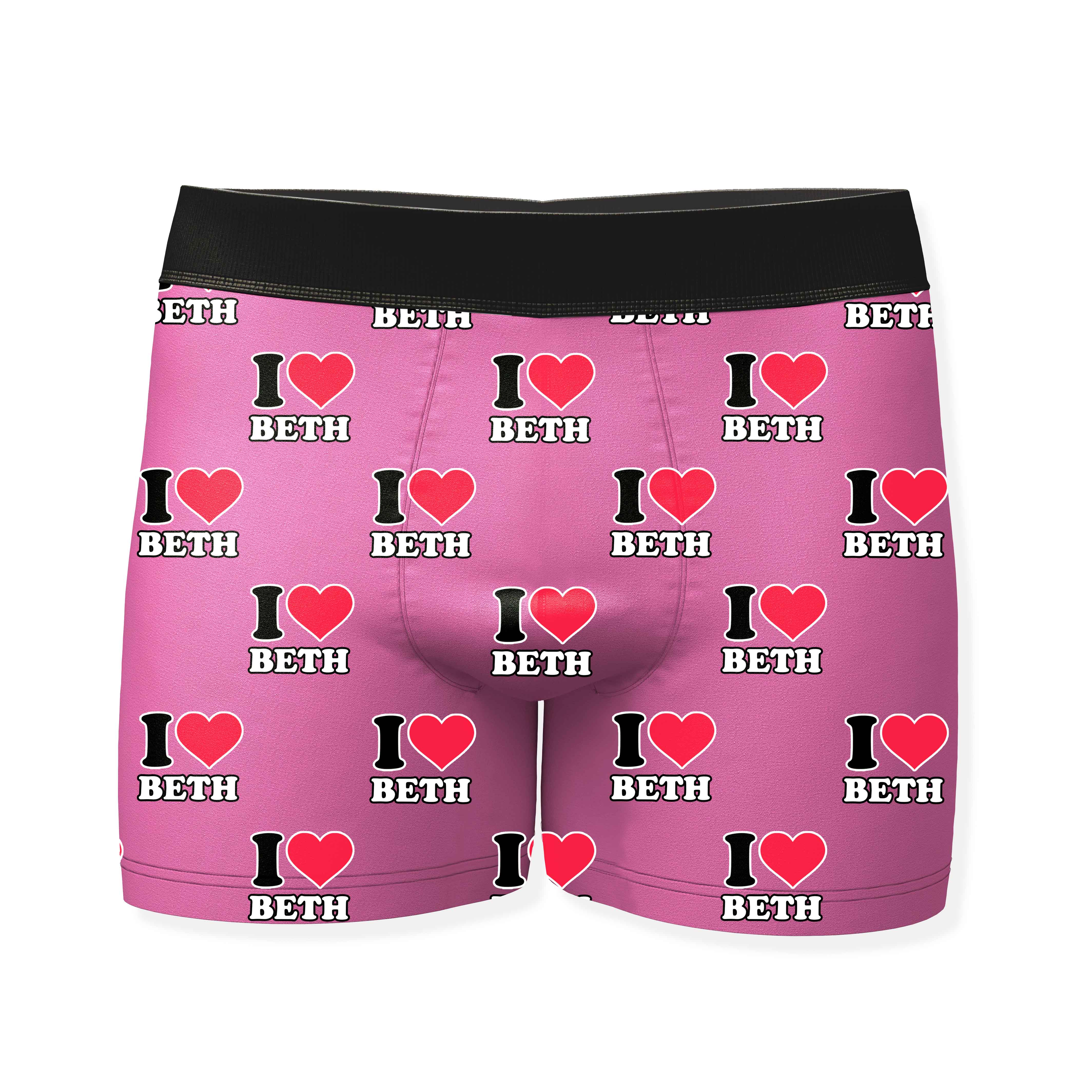 I Heart Name Personalized Boxers
