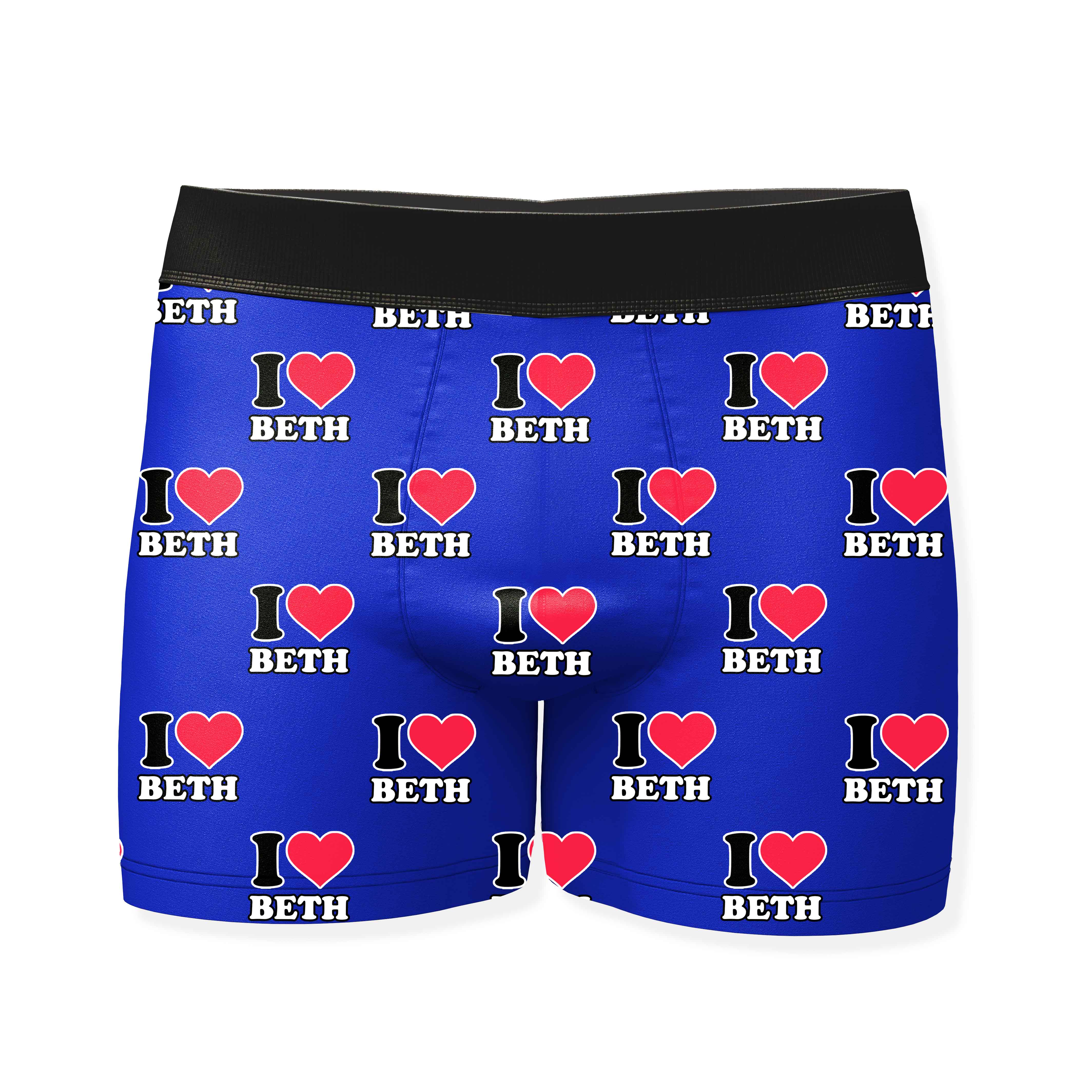 I Heart Name Personalized Boxers