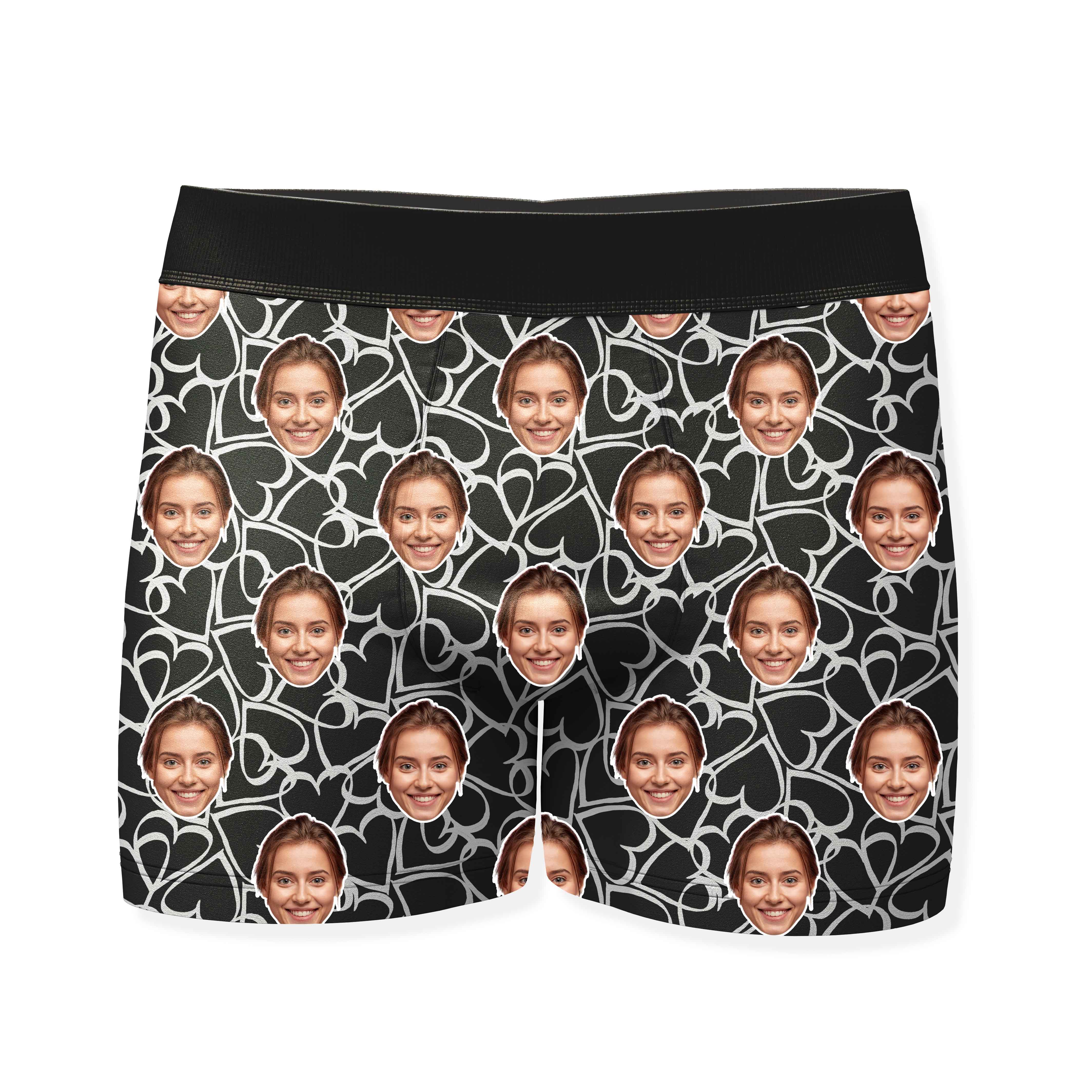 Doodle Hearts Custom Boxers