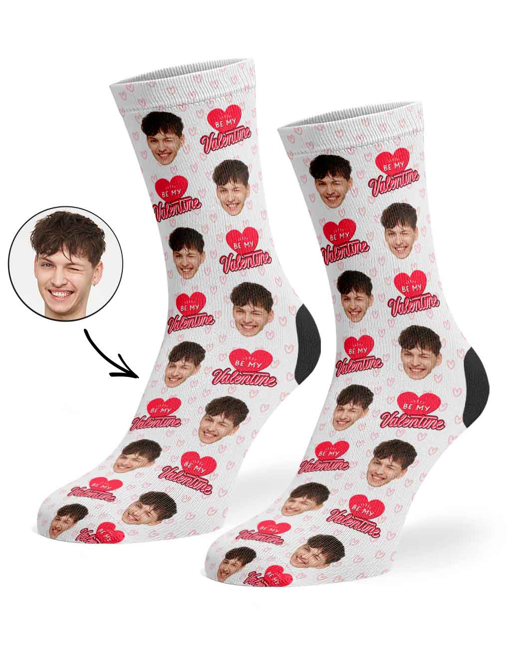 Be My Valentine Custom Socks