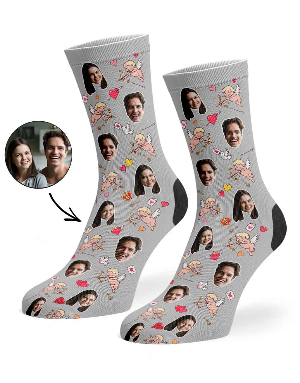 Cupid Girl Custom Socks