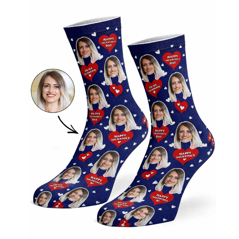 Happy Valentines Husband Custom Socks