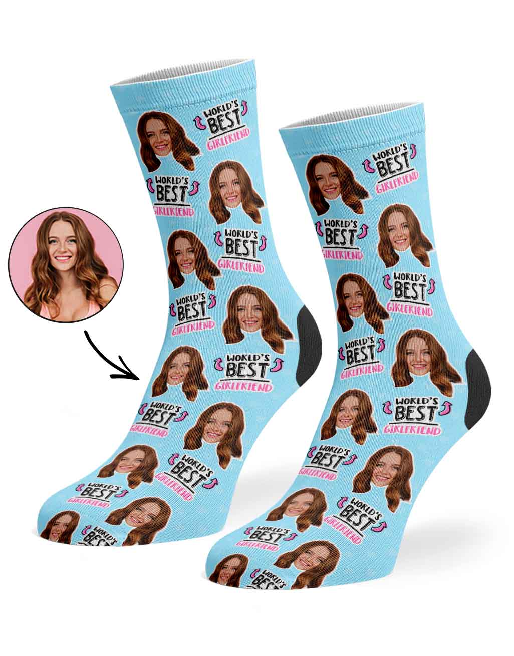 World's Best Girlfriend Custom Socks