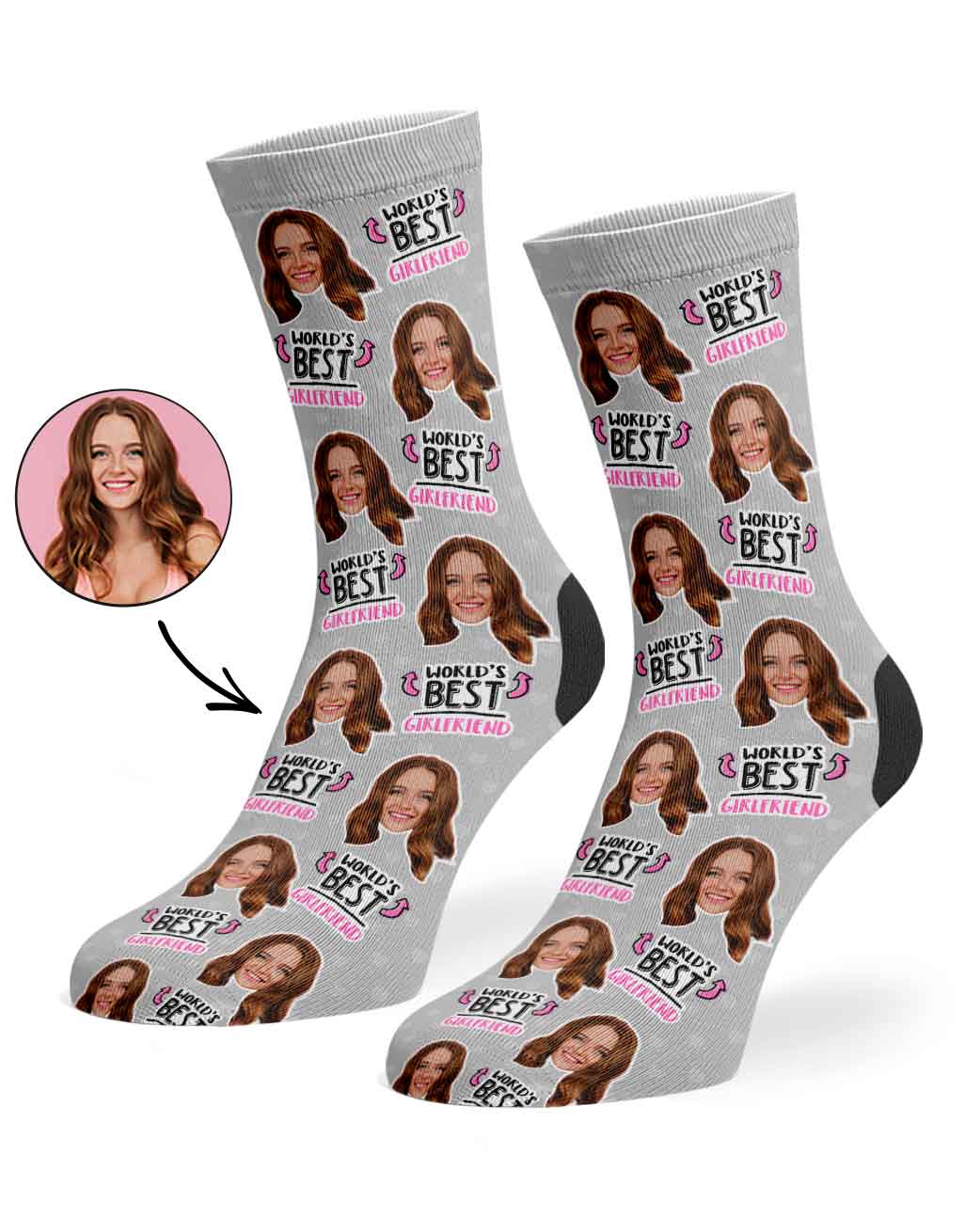 World's Best Girlfriend Custom Socks