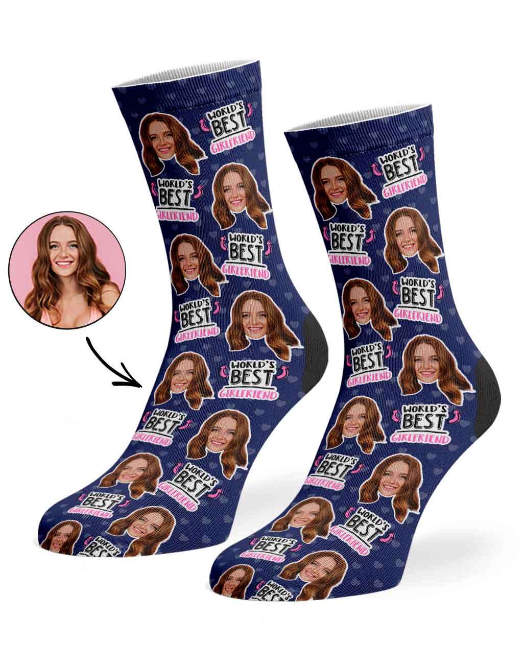 World's Best Girlfriend Custom Socks