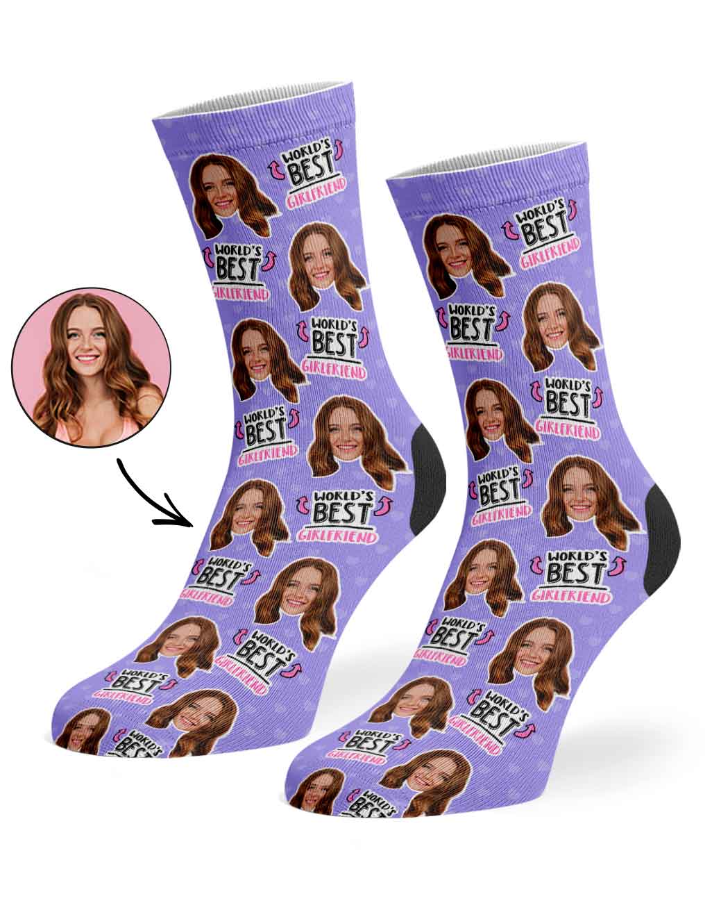 World's Best Girlfriend Custom Socks