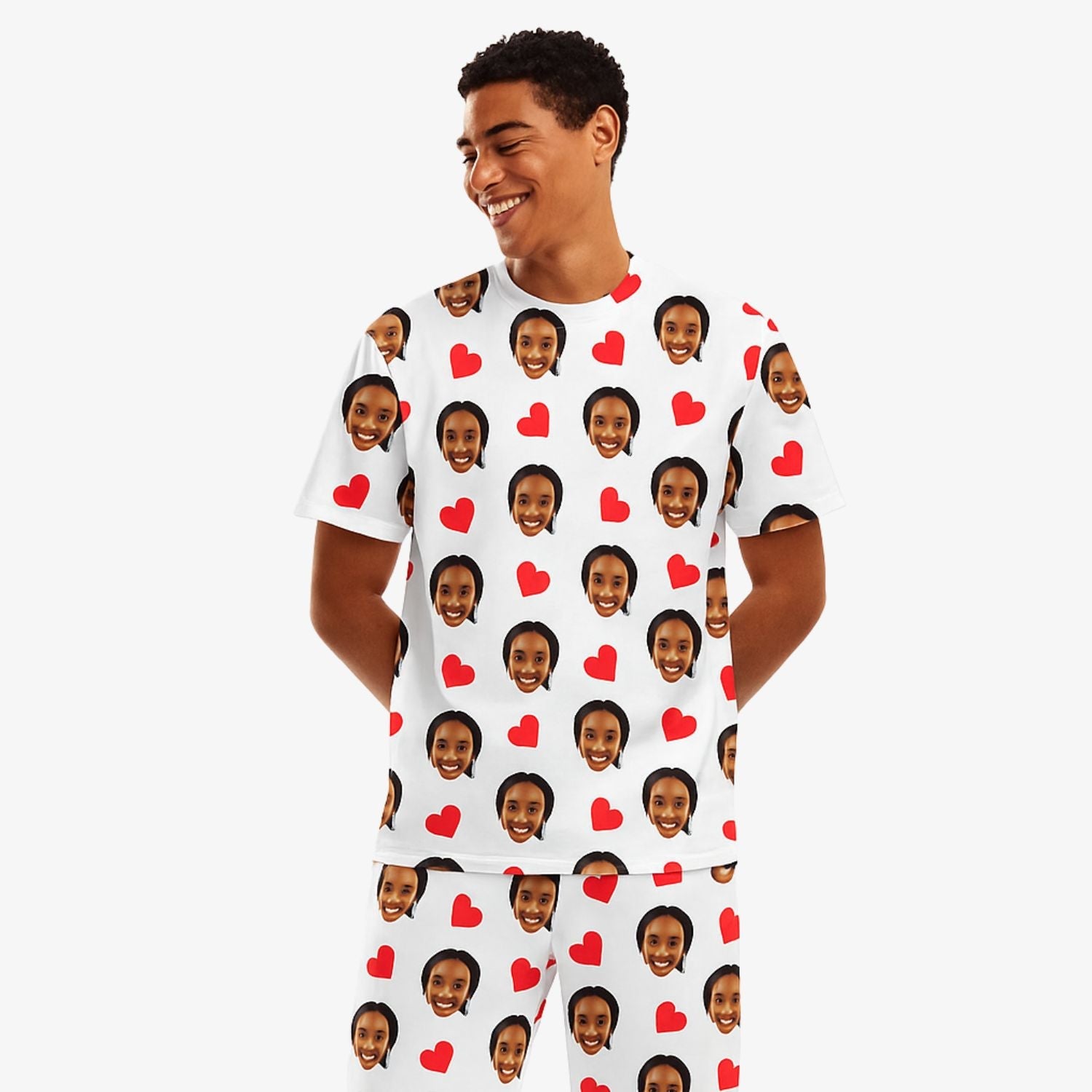 Men's Love Hearts Custom Pajamas