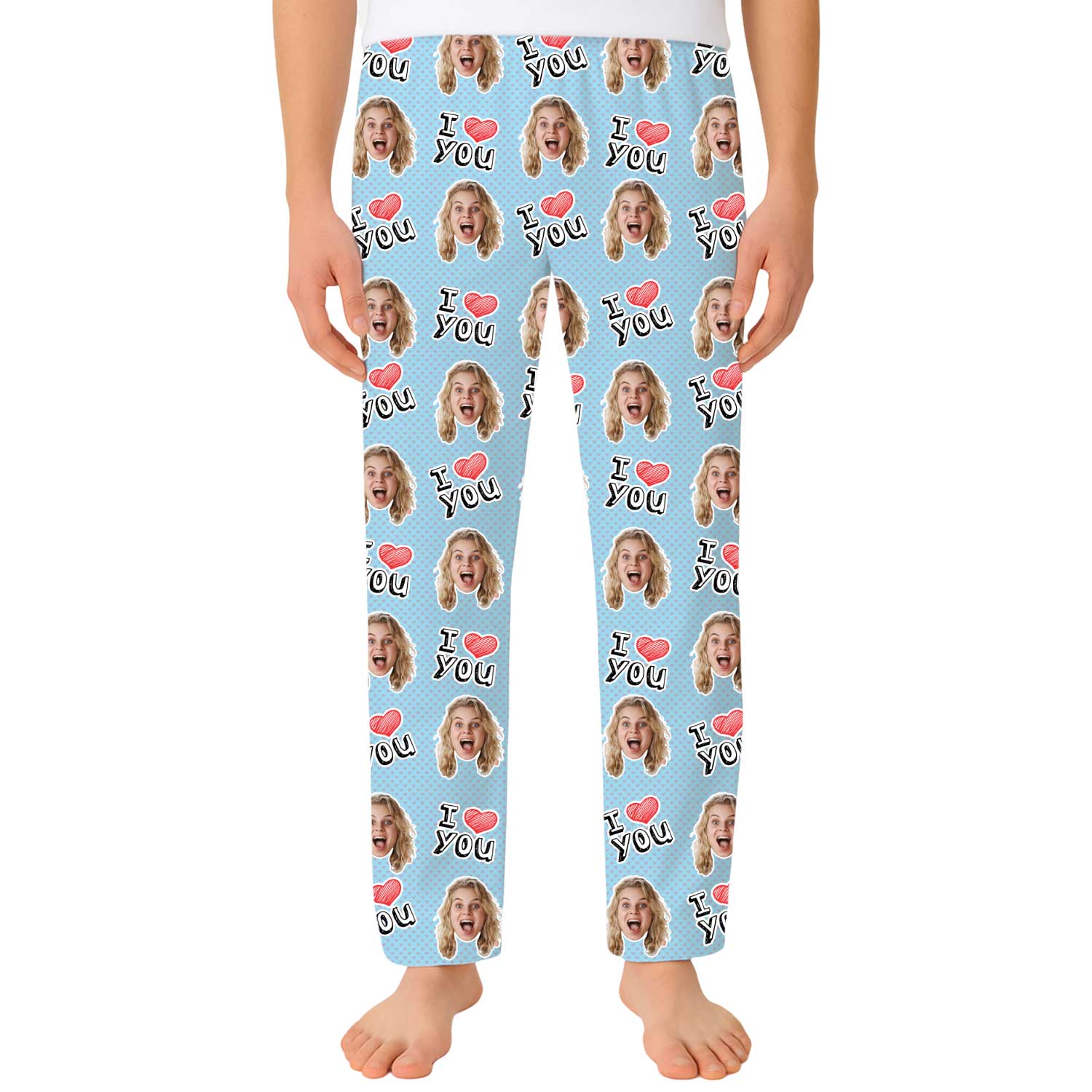 Men's I Heart You Custom PJ Pants