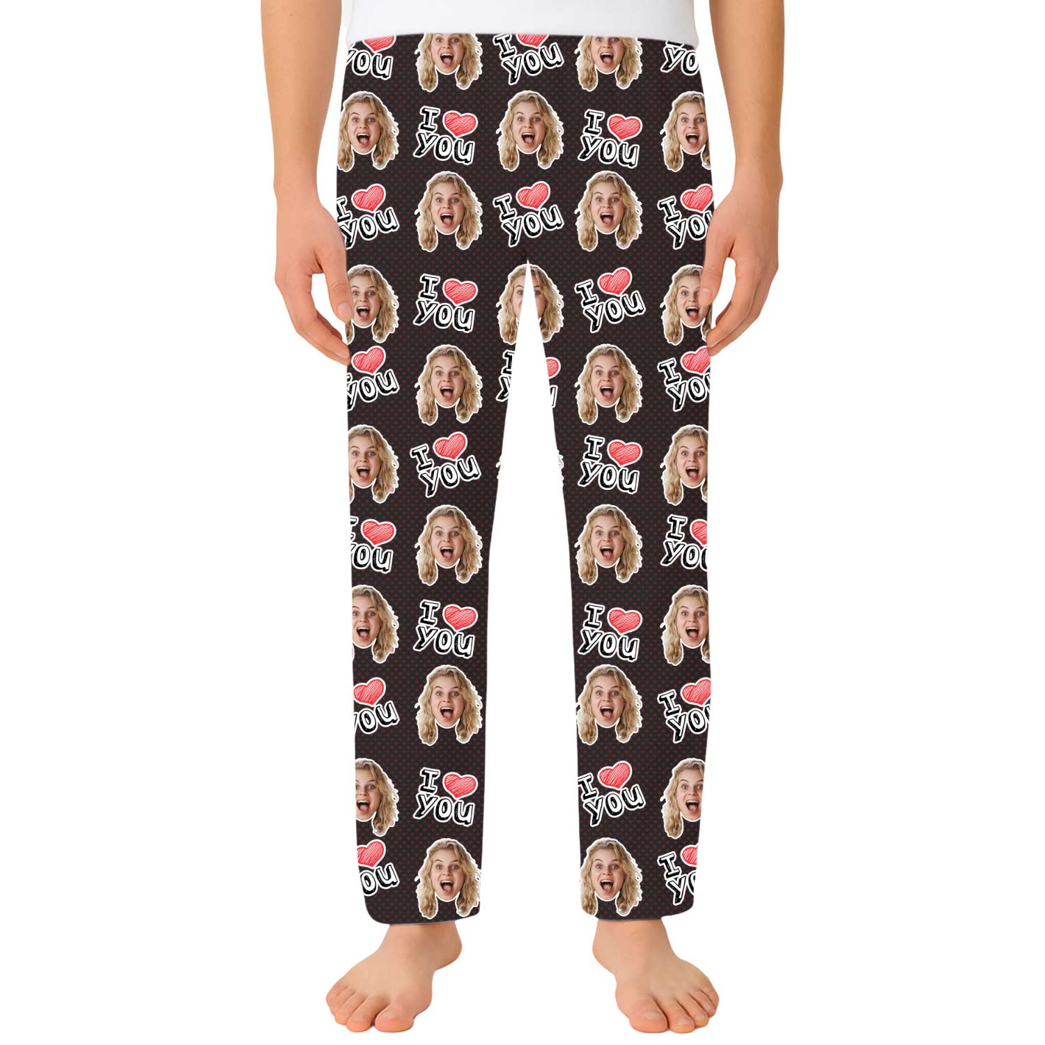 Men's I Heart You Custom PJ Pants