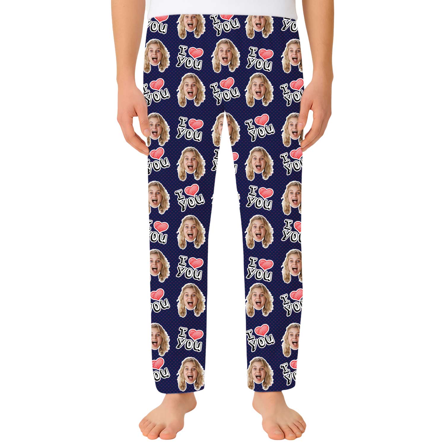 Men's I Heart You Custom PJ Pants