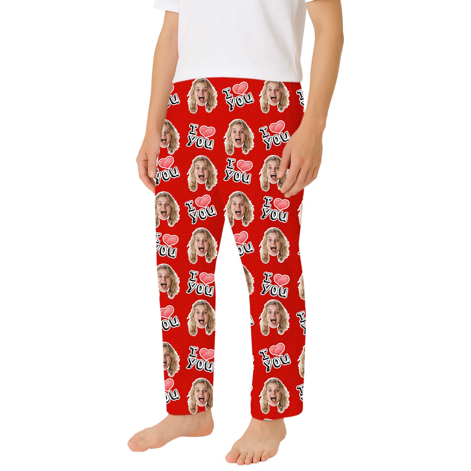 Men's I Heart You Custom PJ Pants