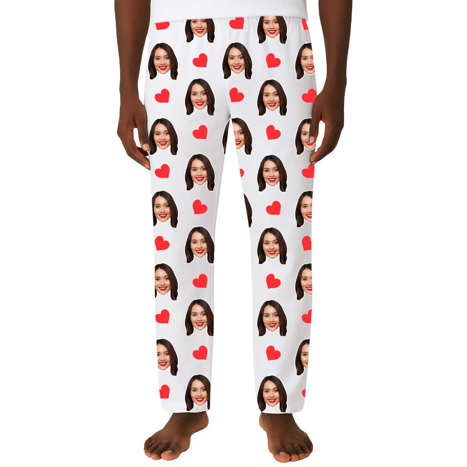 Men's Love Hearts Custom PJ Pants